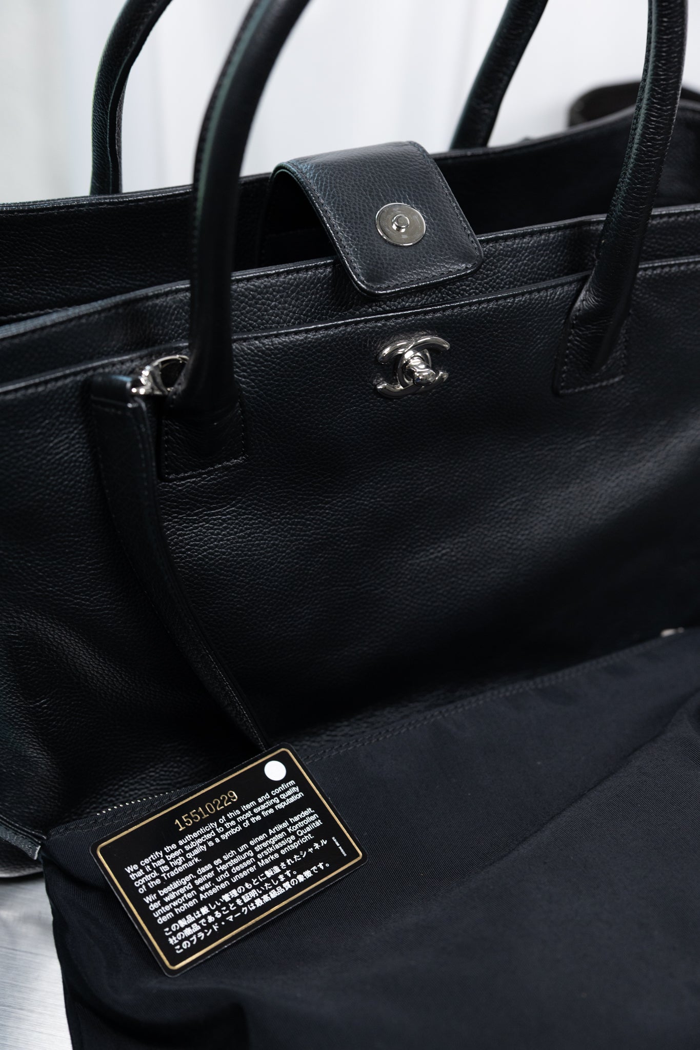 Chanel Black Cerf Tote