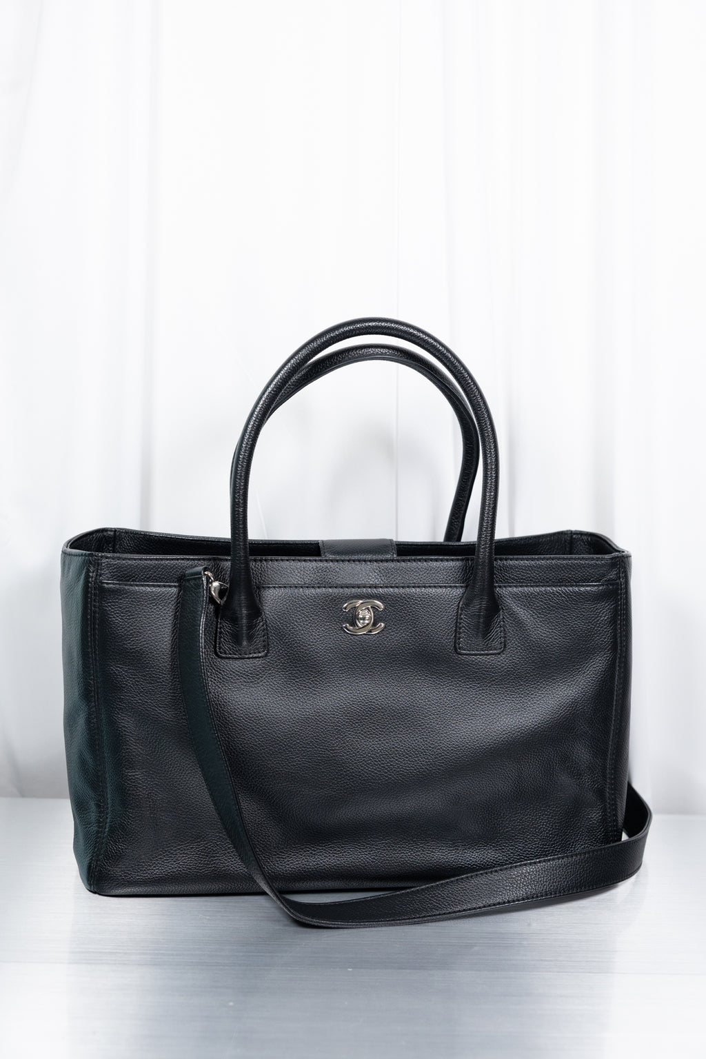Chanel Black Cerf Tote