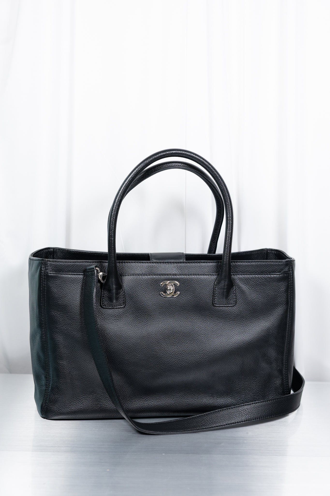 Chanel Black Cerf Tote