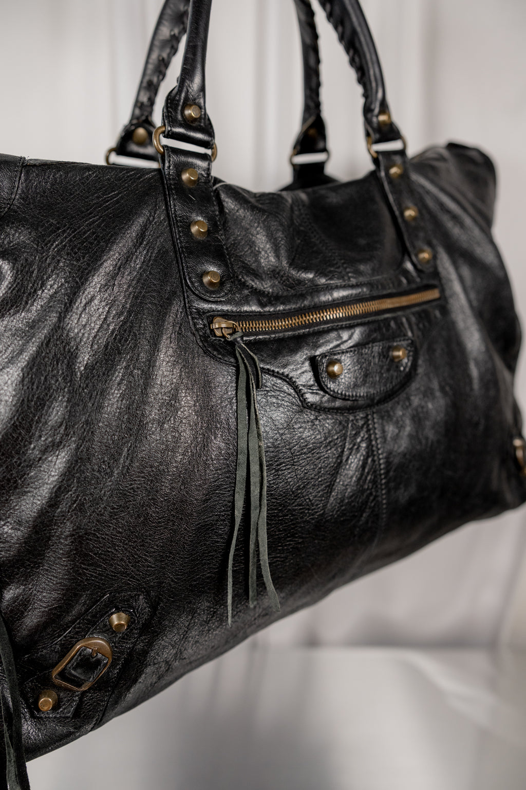 Balenciaga Rare 2005 Black Weekender Bag