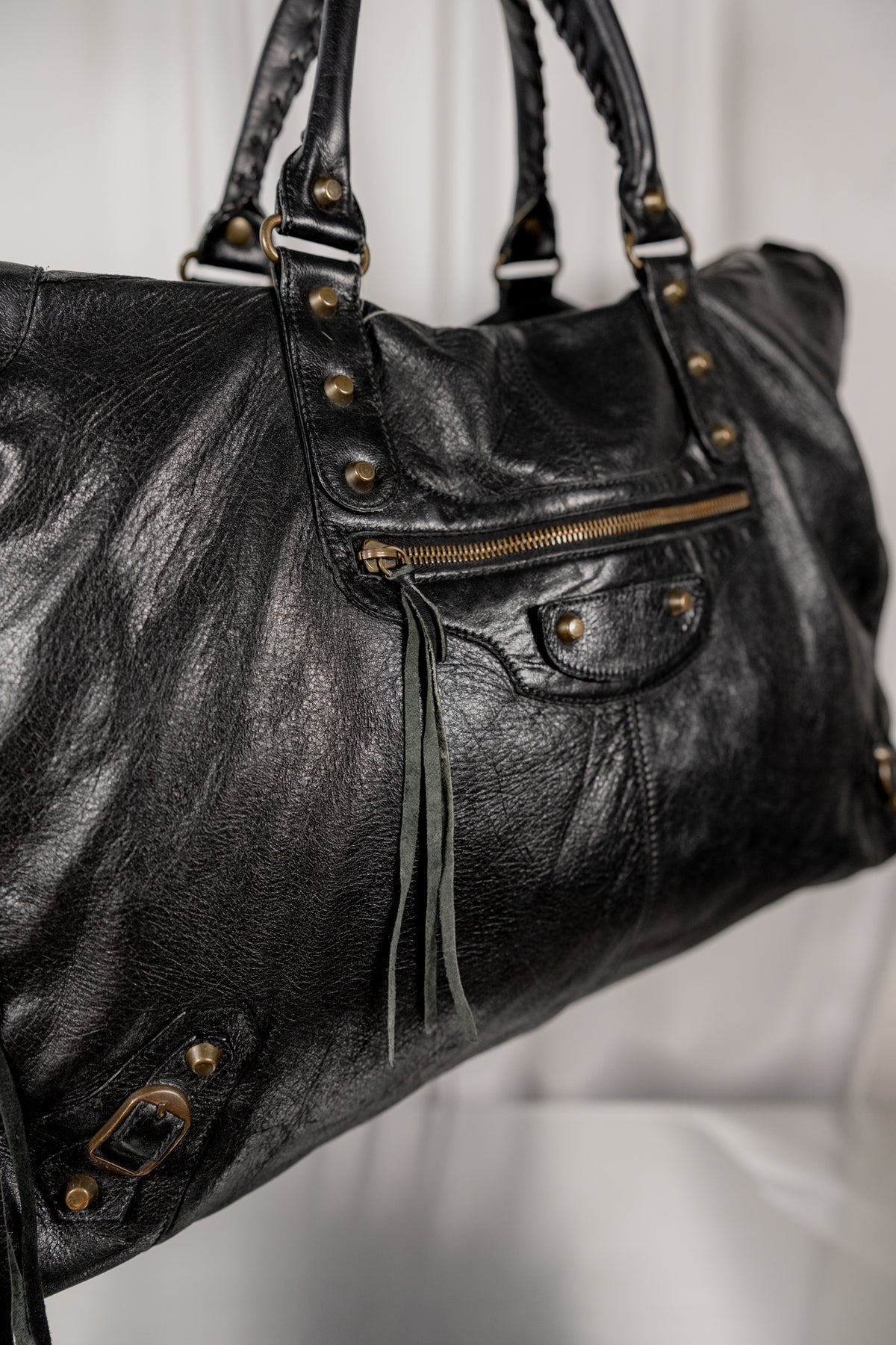 Balenciaga Rare 2005 Black Weekender Bag