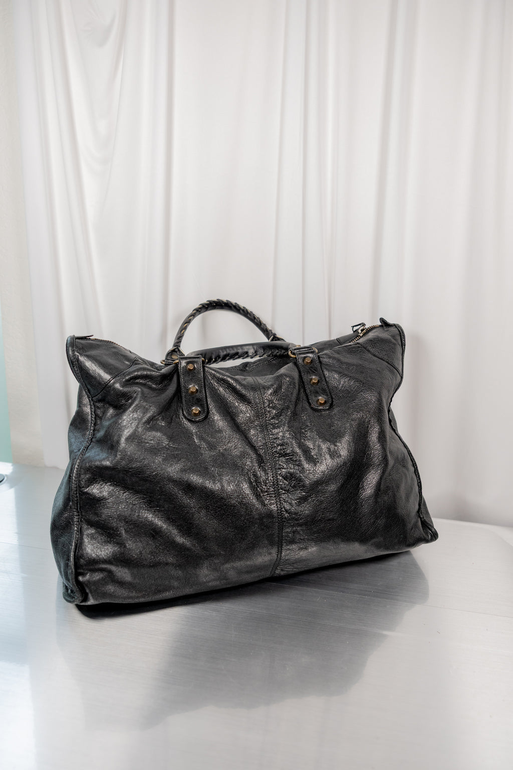 Balenciaga Rare 2005 Black Weekender Bag