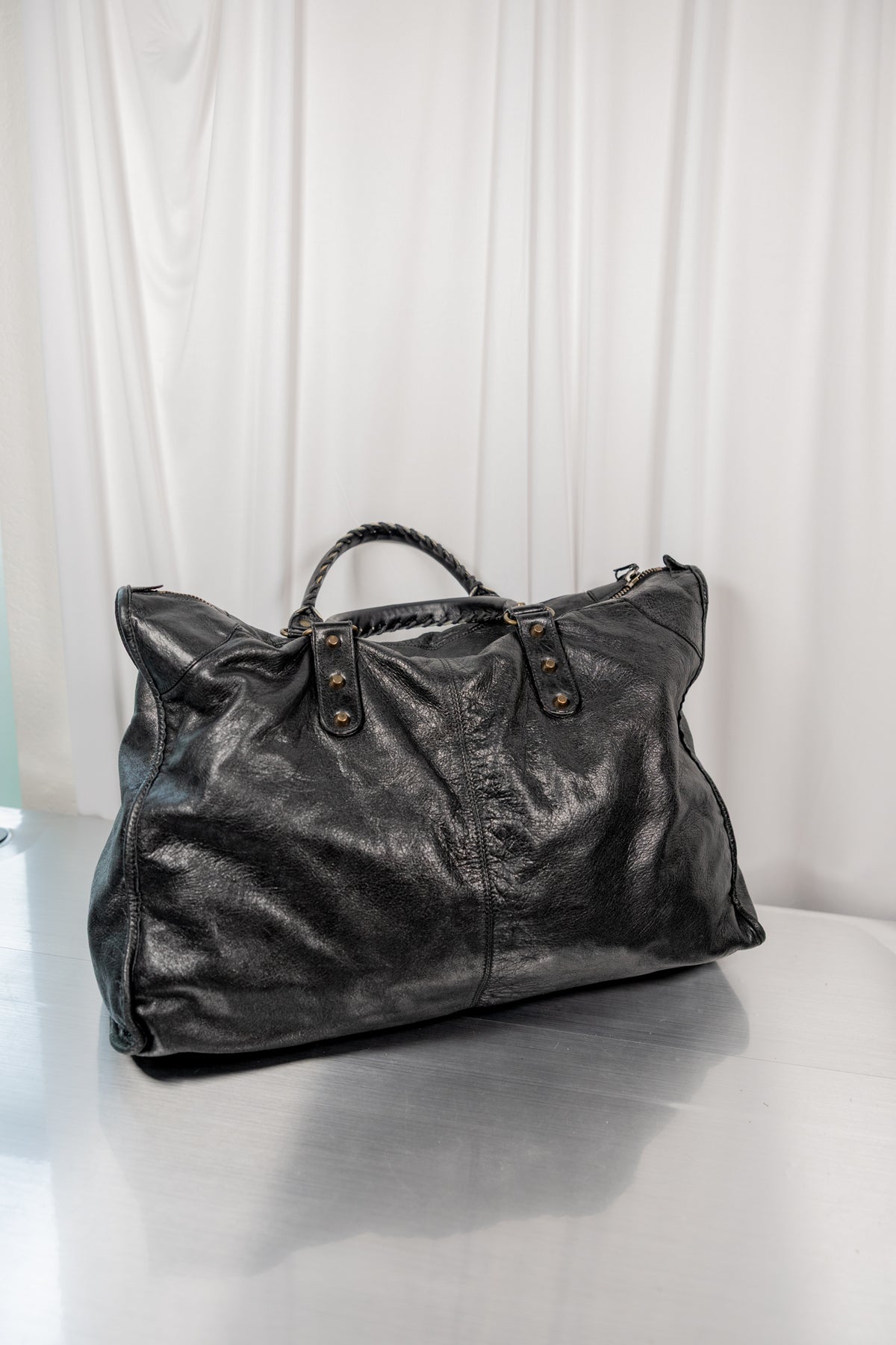 Balenciaga Rare 2005 Black Weekender Bag