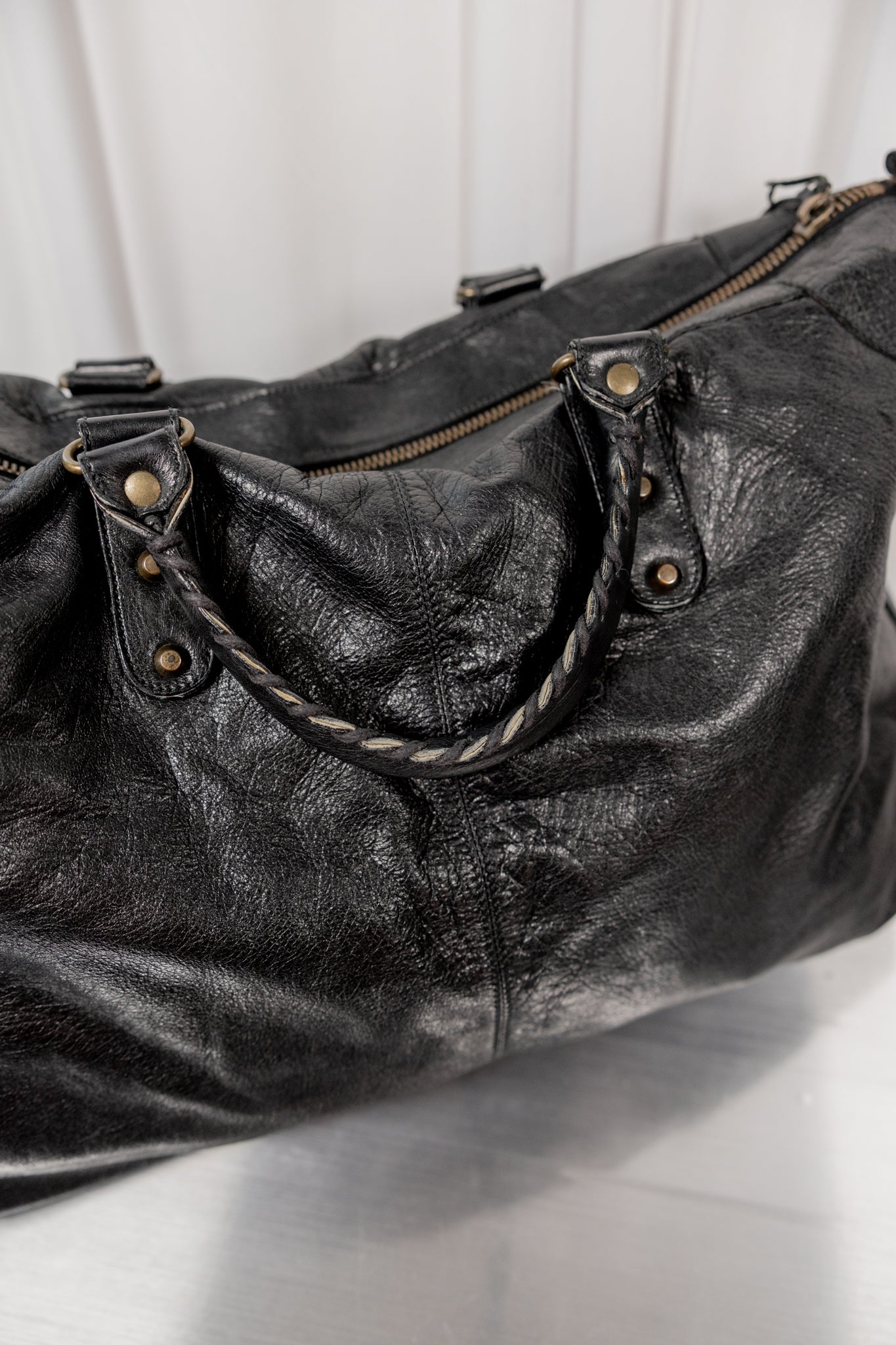 Balenciaga Rare 2005 Black Weekender Bag
