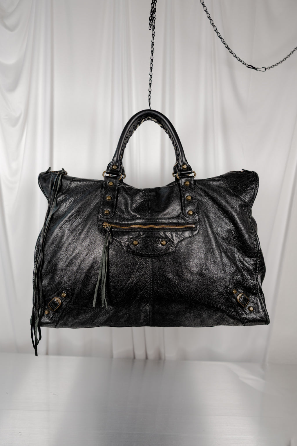 Balenciaga Rare 2005 Black Weekender Bag