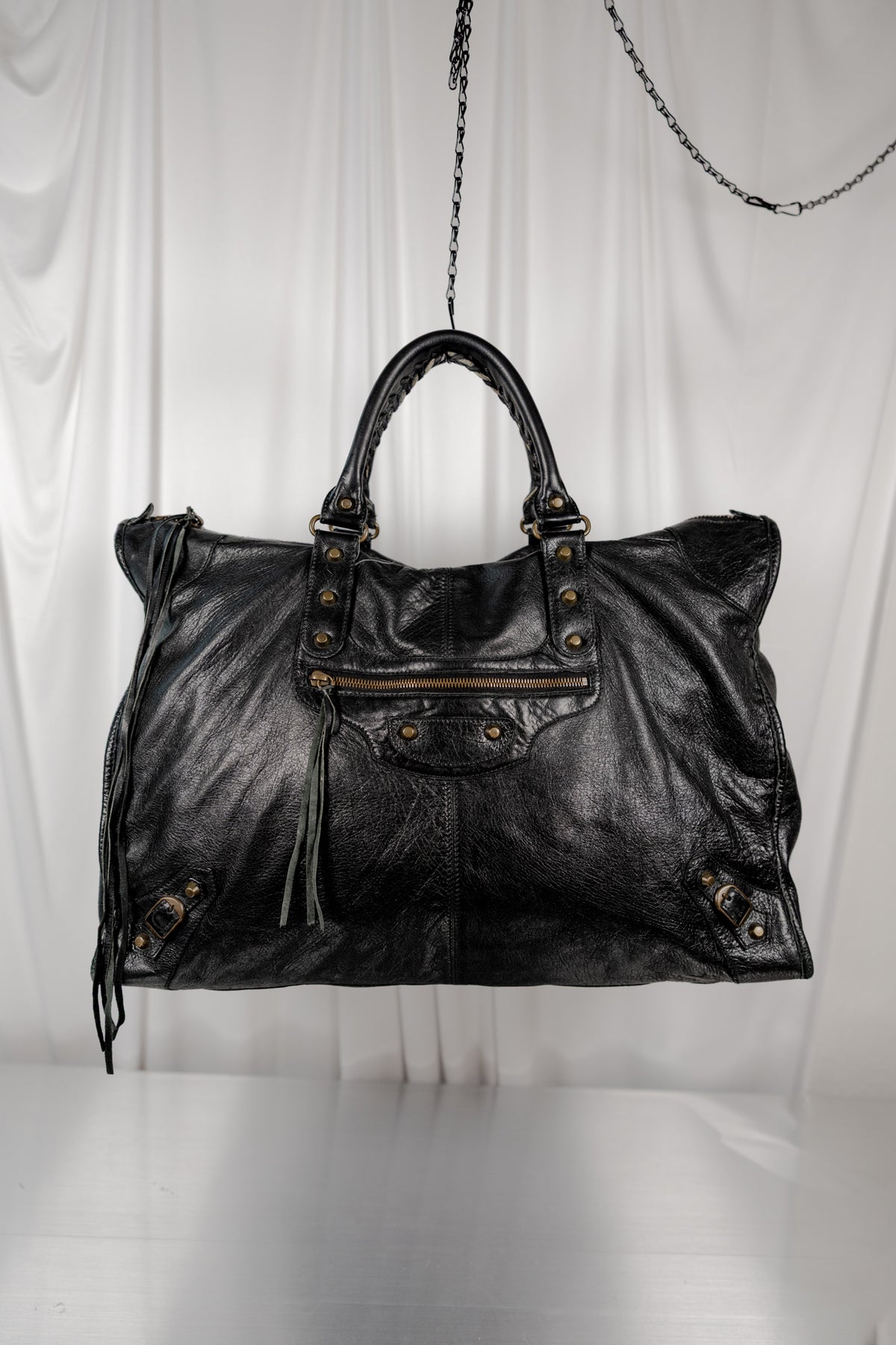 Balenciaga Rare 2005 Black Weekender Bag