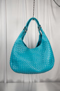 Bottega Veneta Woven Hobo Bag Teal