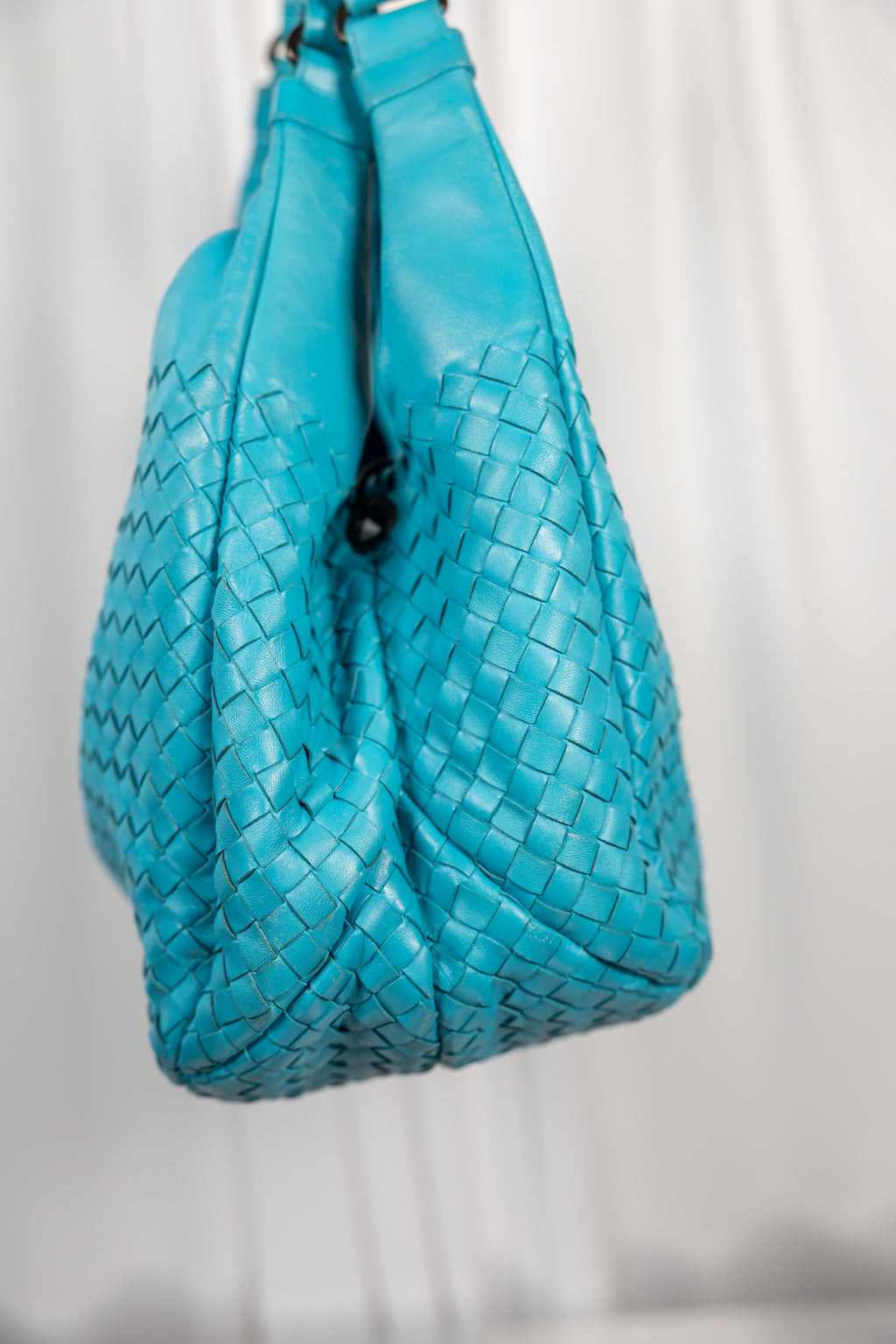 Bottega Veneta Woven Hobo Bag Teal