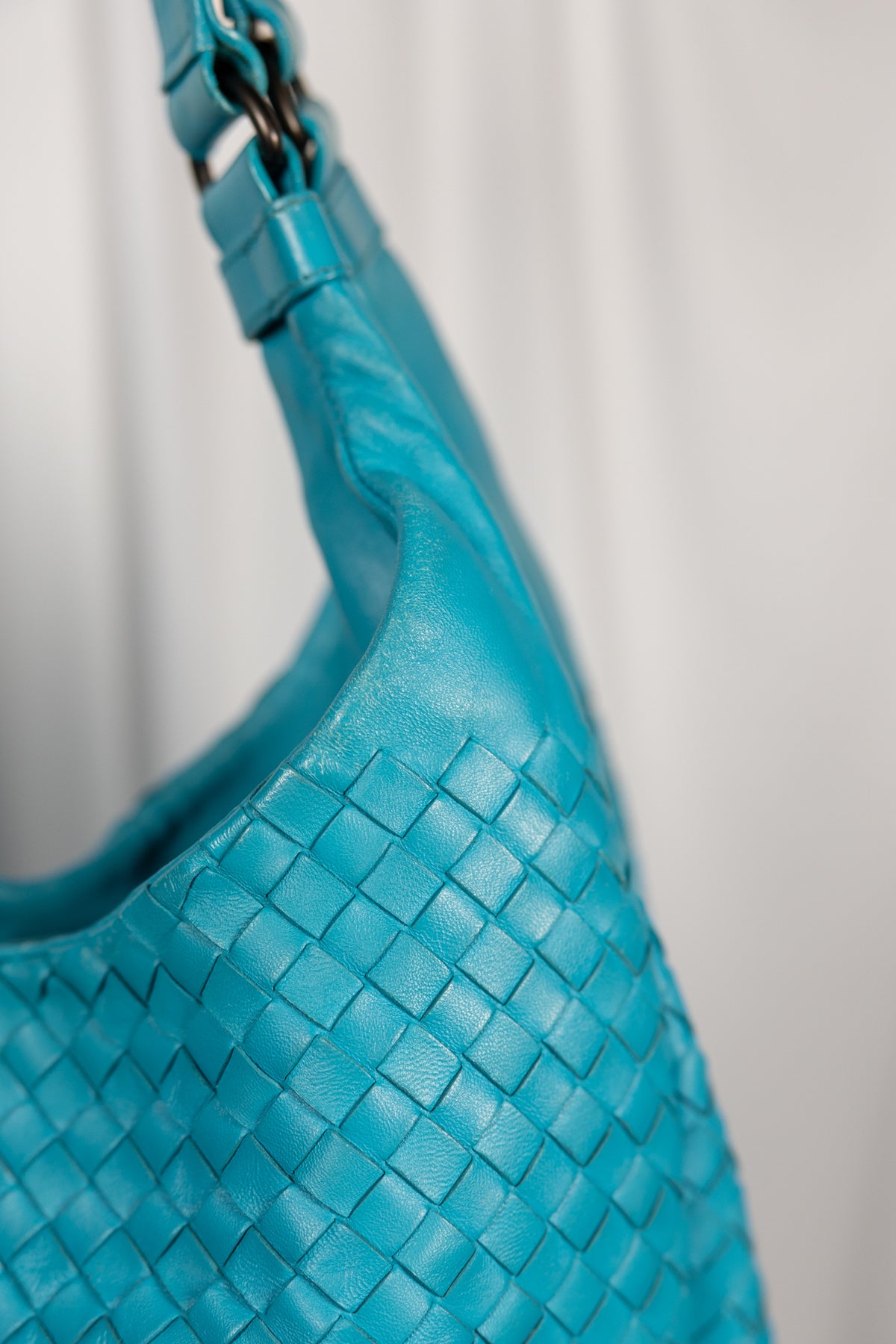 Bottega Veneta Woven Hobo Bag Teal