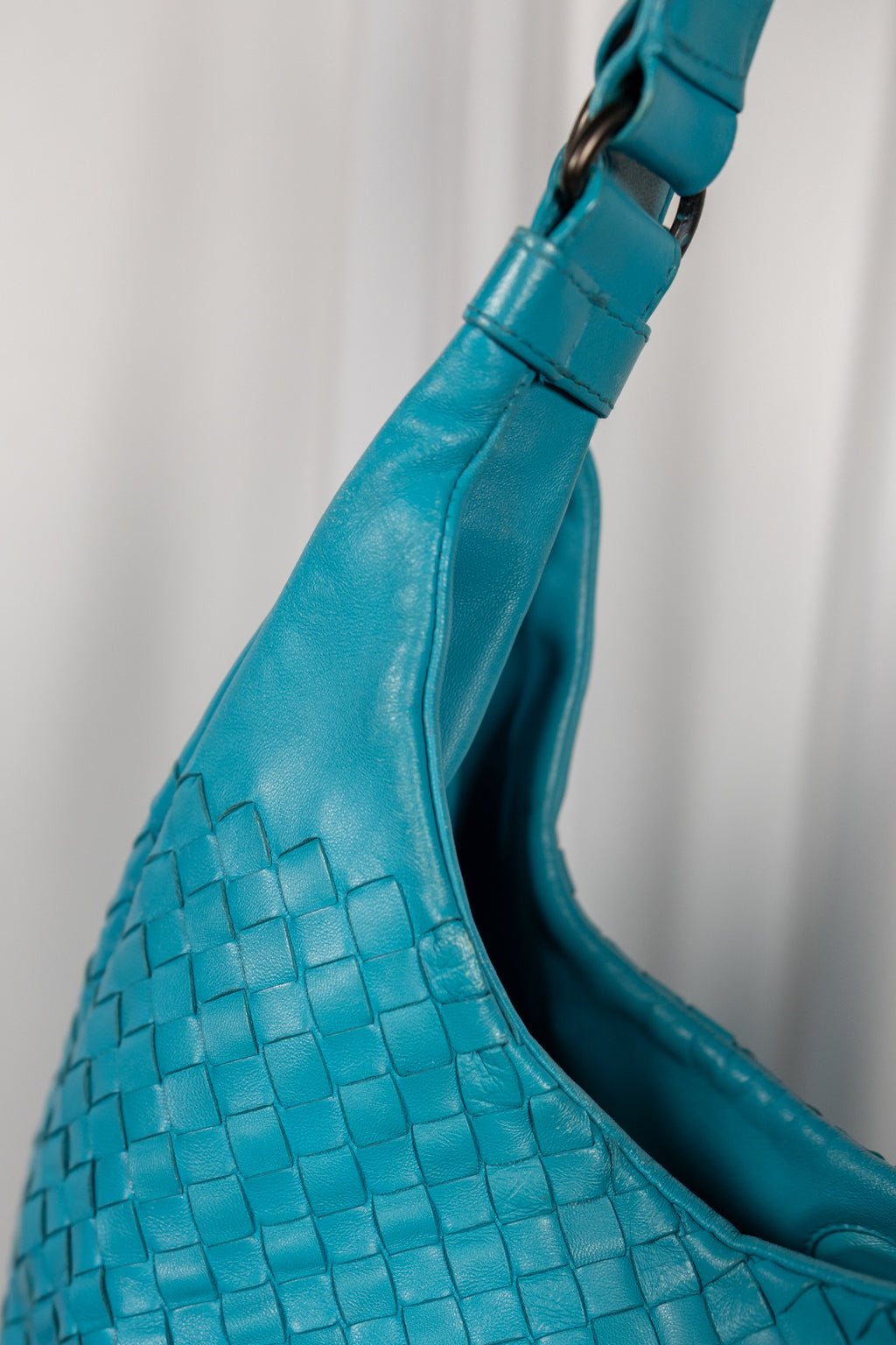 Bottega Veneta Woven Hobo Bag Teal