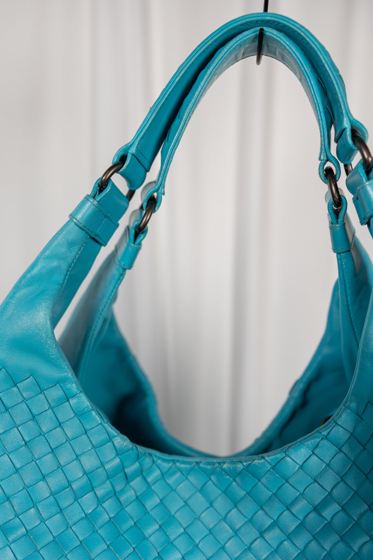 Bottega Veneta Woven Hobo Bag Teal