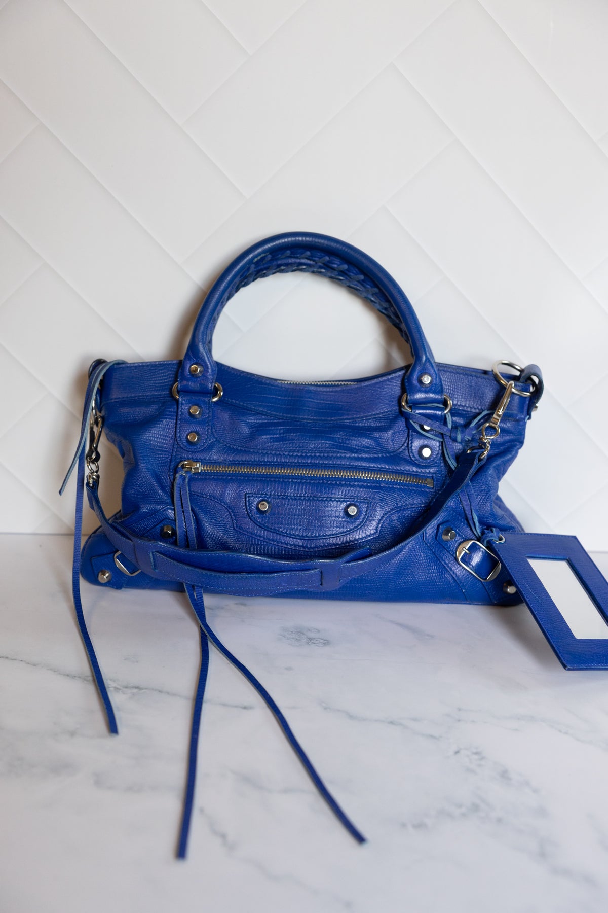 Balenciaga First Bag Cobalt Lizard *RARE*