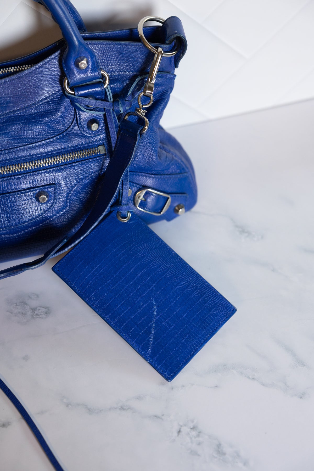 Balenciaga First Bag Cobalt Lizard *RARE*