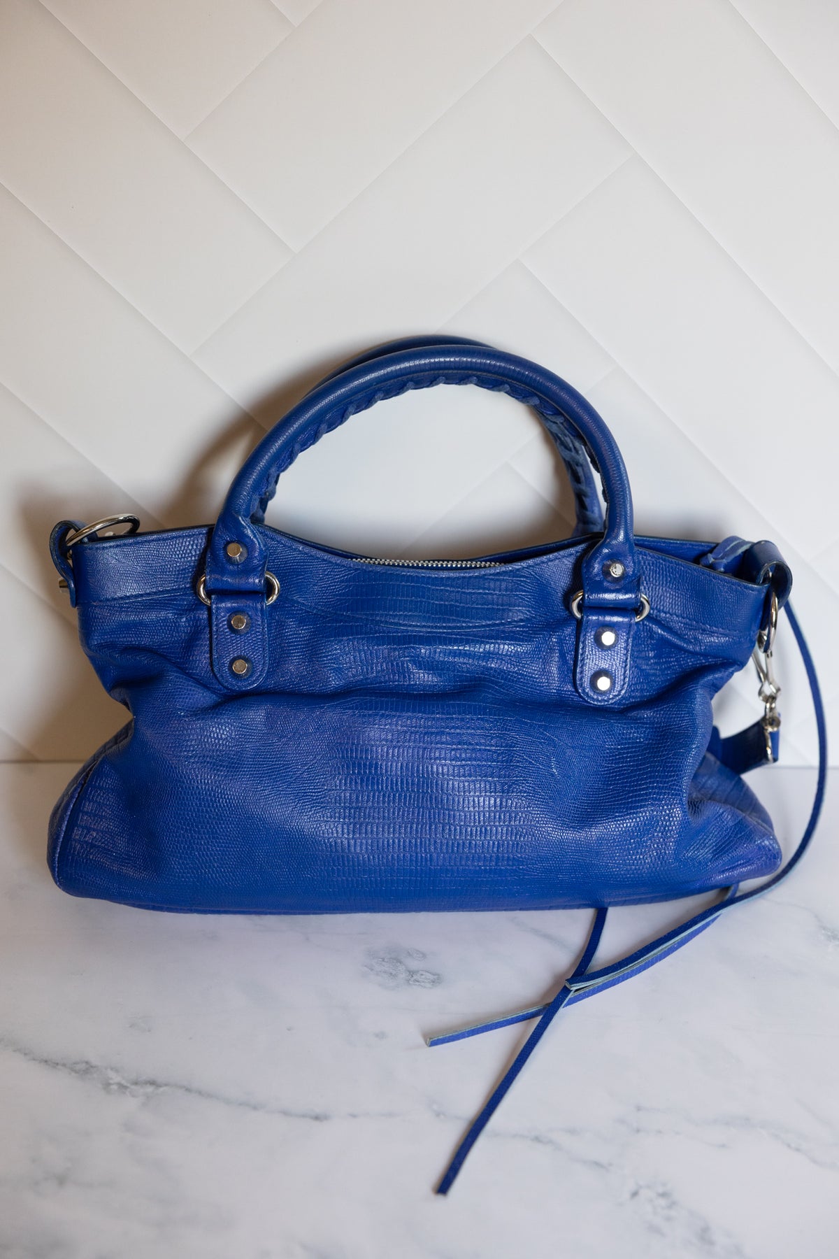 Balenciaga First Bag Cobalt Lizard *RARE*