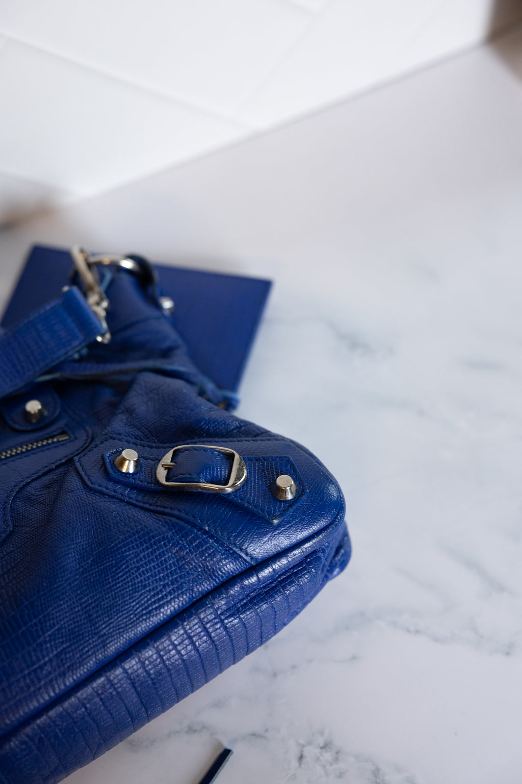 Balenciaga First Bag Cobalt Lizard *RARE*
