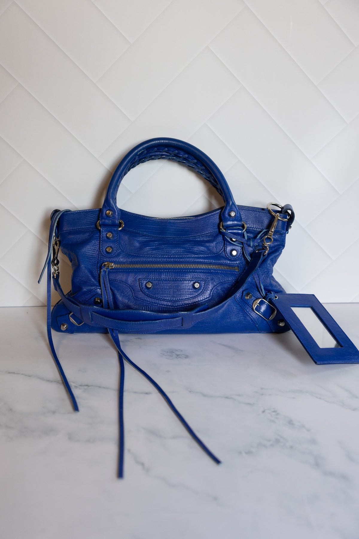 Balenciaga First Bag Cobalt Lizard *RARE*