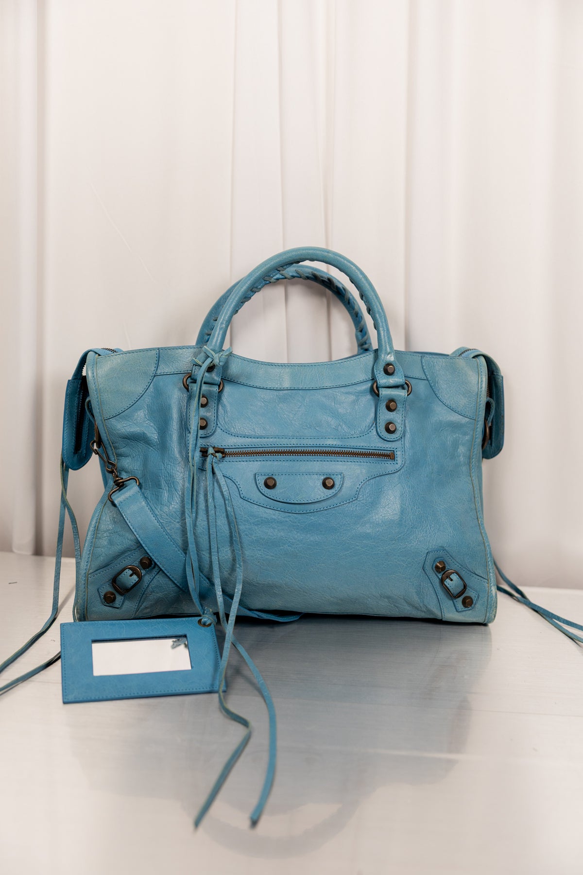 Balenciaga 2012 "Bleu Indigo"  Blue Medium City
