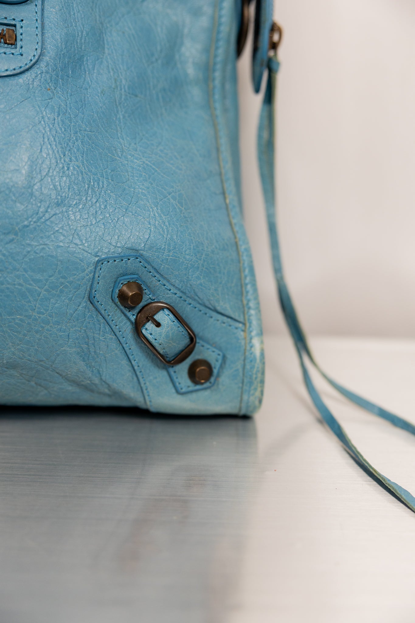 Balenciaga 2012 "Bleu Indigo"  Blue Medium City