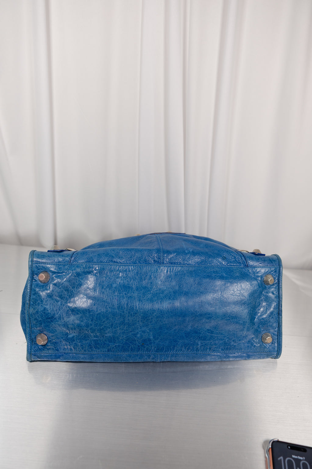 Balenciaga 2008 Blue Giant 21 Stud Work Bag