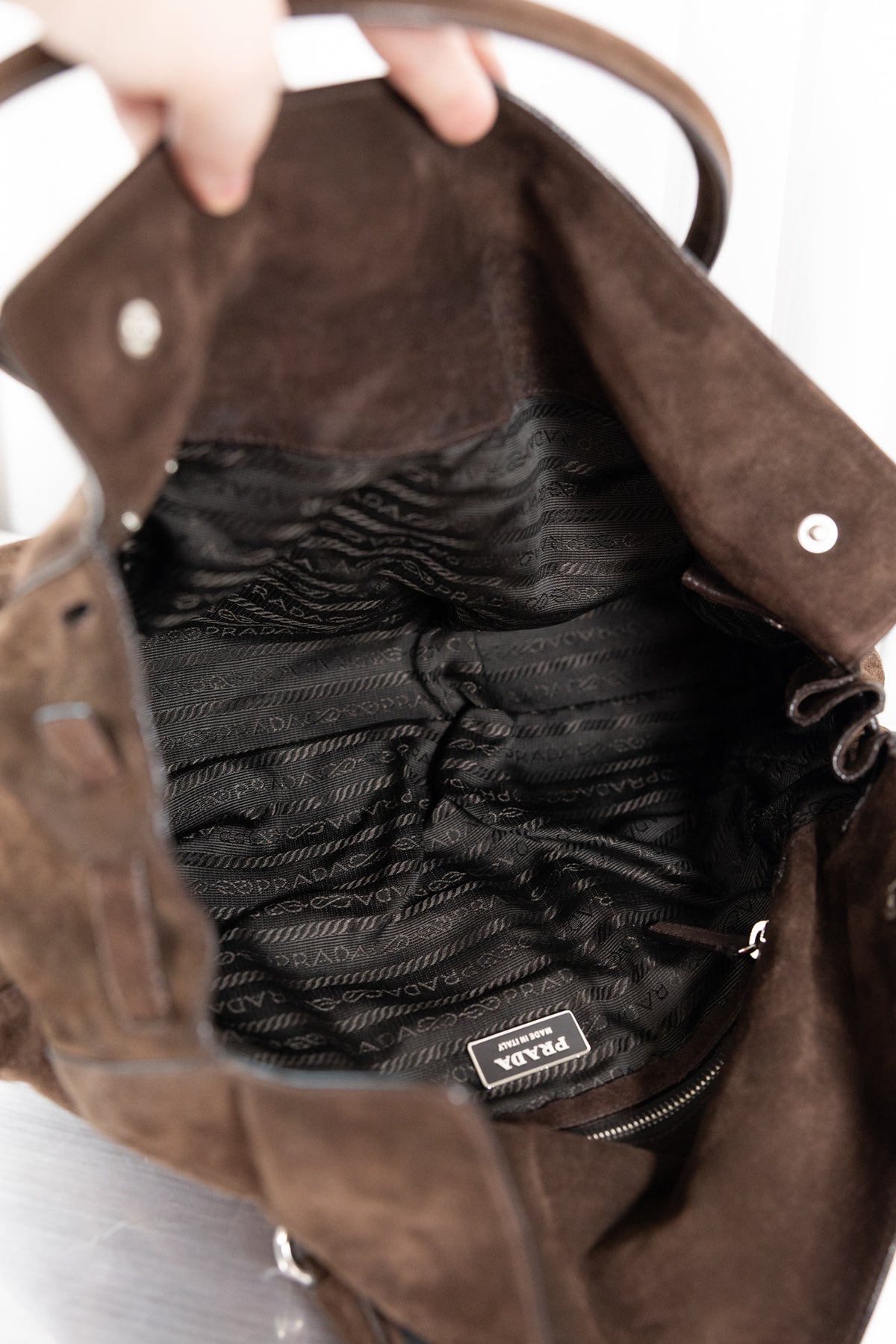 Prada Suede Shoulder Bag
