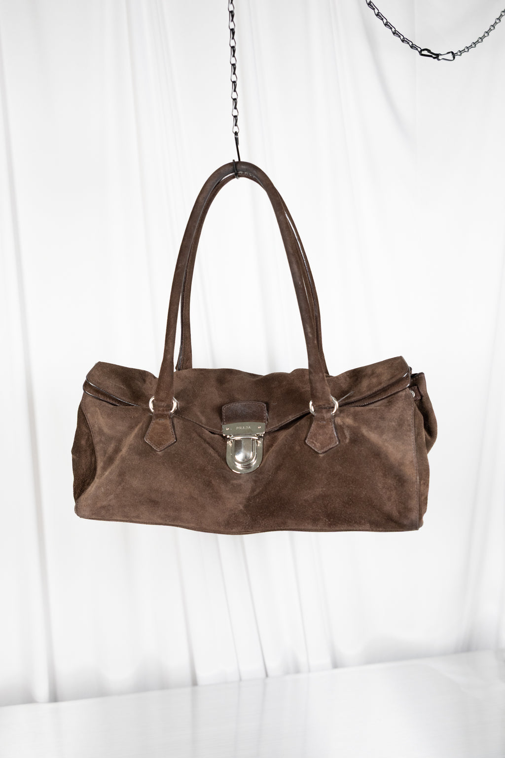 Prada Suede Shoulder Bag