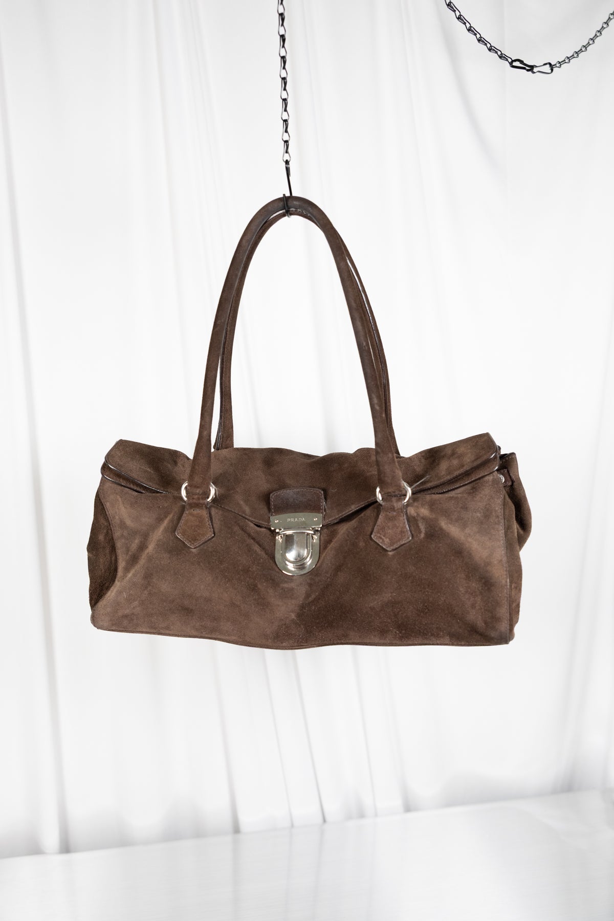 Prada Suede Shoulder Bag