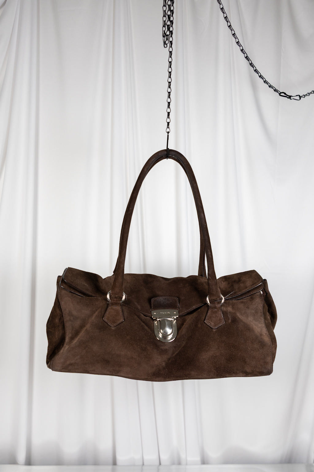 Prada Suede Shoulder Bag