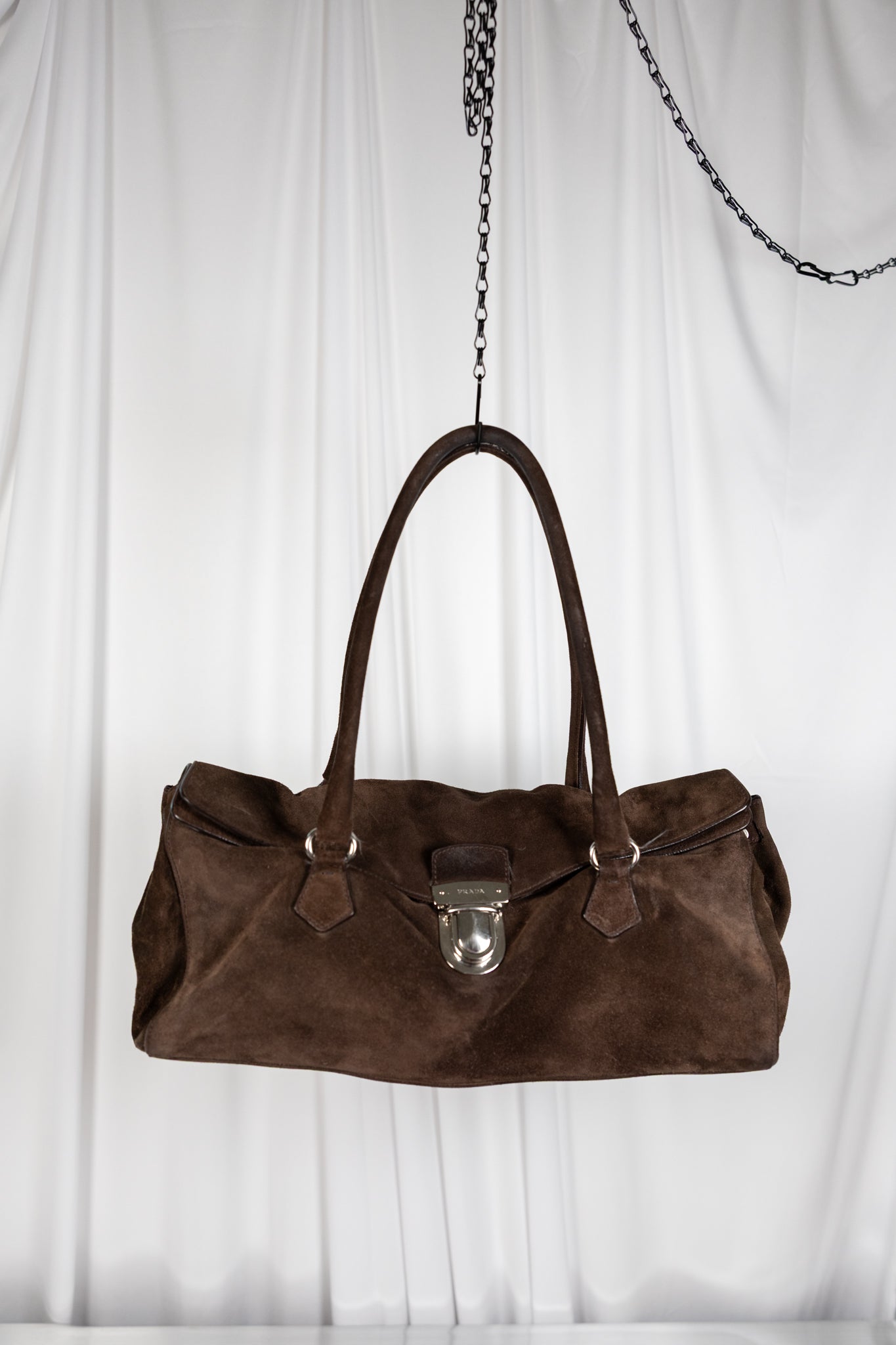 Prada Suede Shoulder Bag