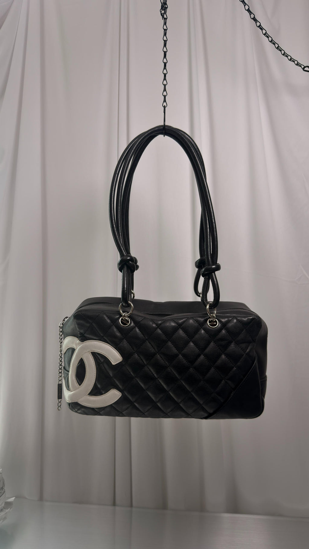 Chanel Black Cambone Bowler Bag