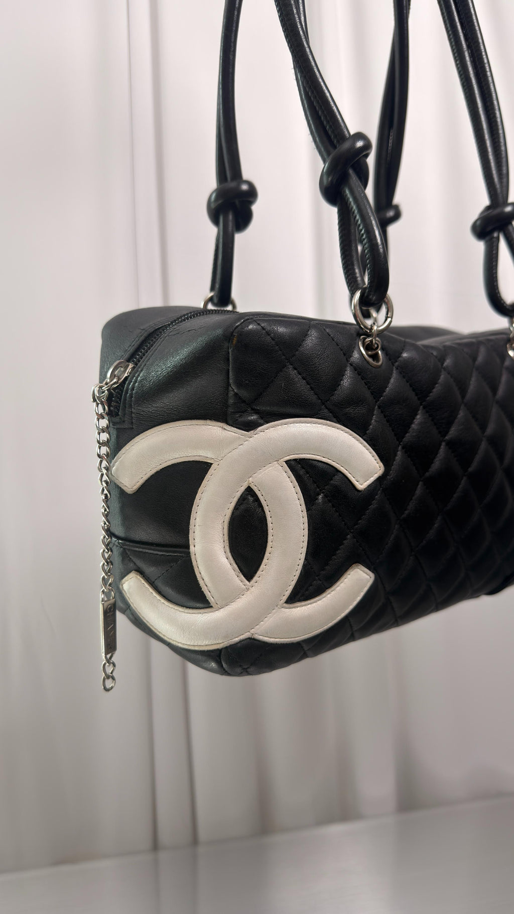 Chanel Black Cambone Bowler Bag
