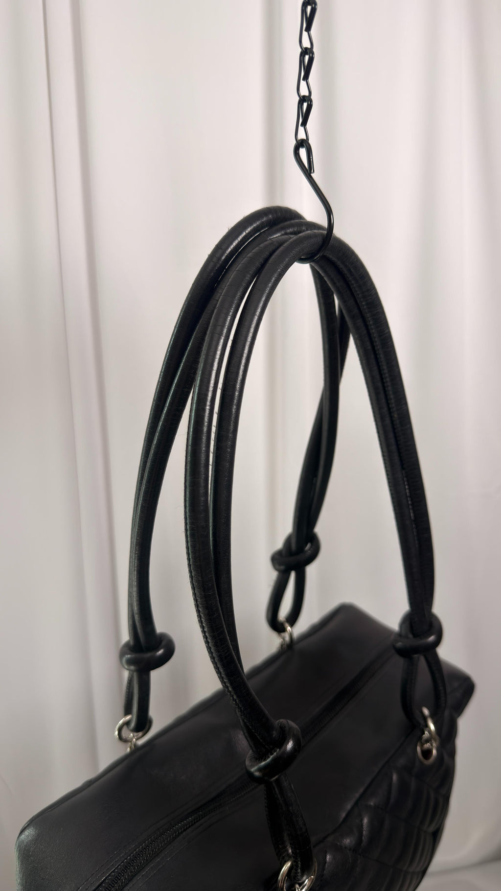 Chanel Black Cambone Bowler Bag