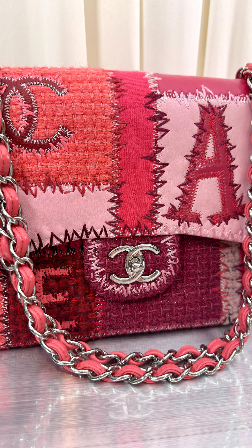 Chanel RARE Pink Patchwork Bag