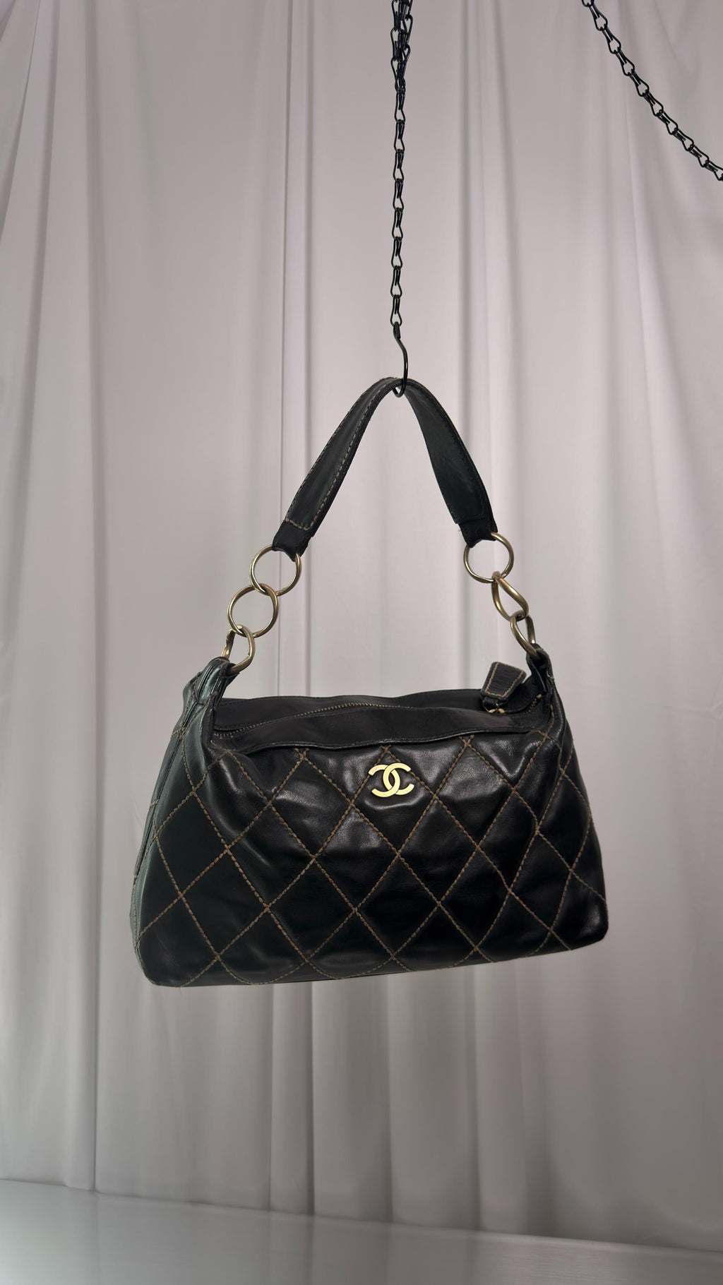 Chanel Black Wild Stitch Shoulder Bag