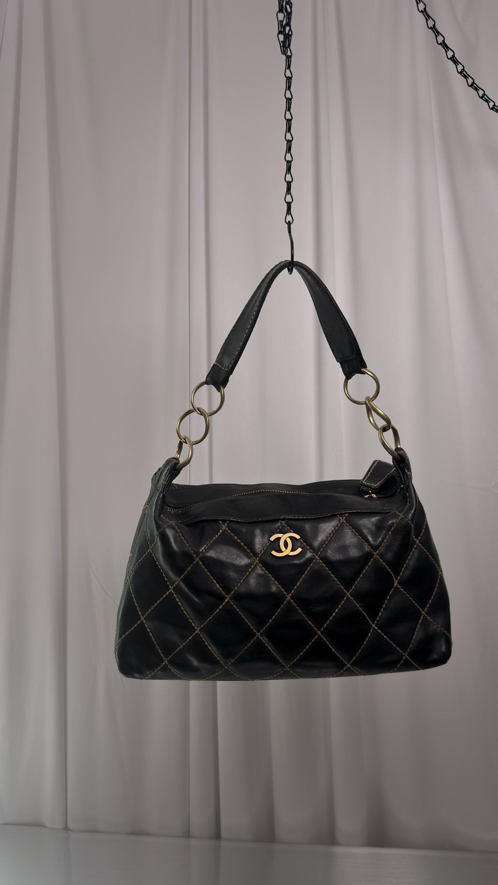 Chanel Black Wild Stitch Shoulder Bag