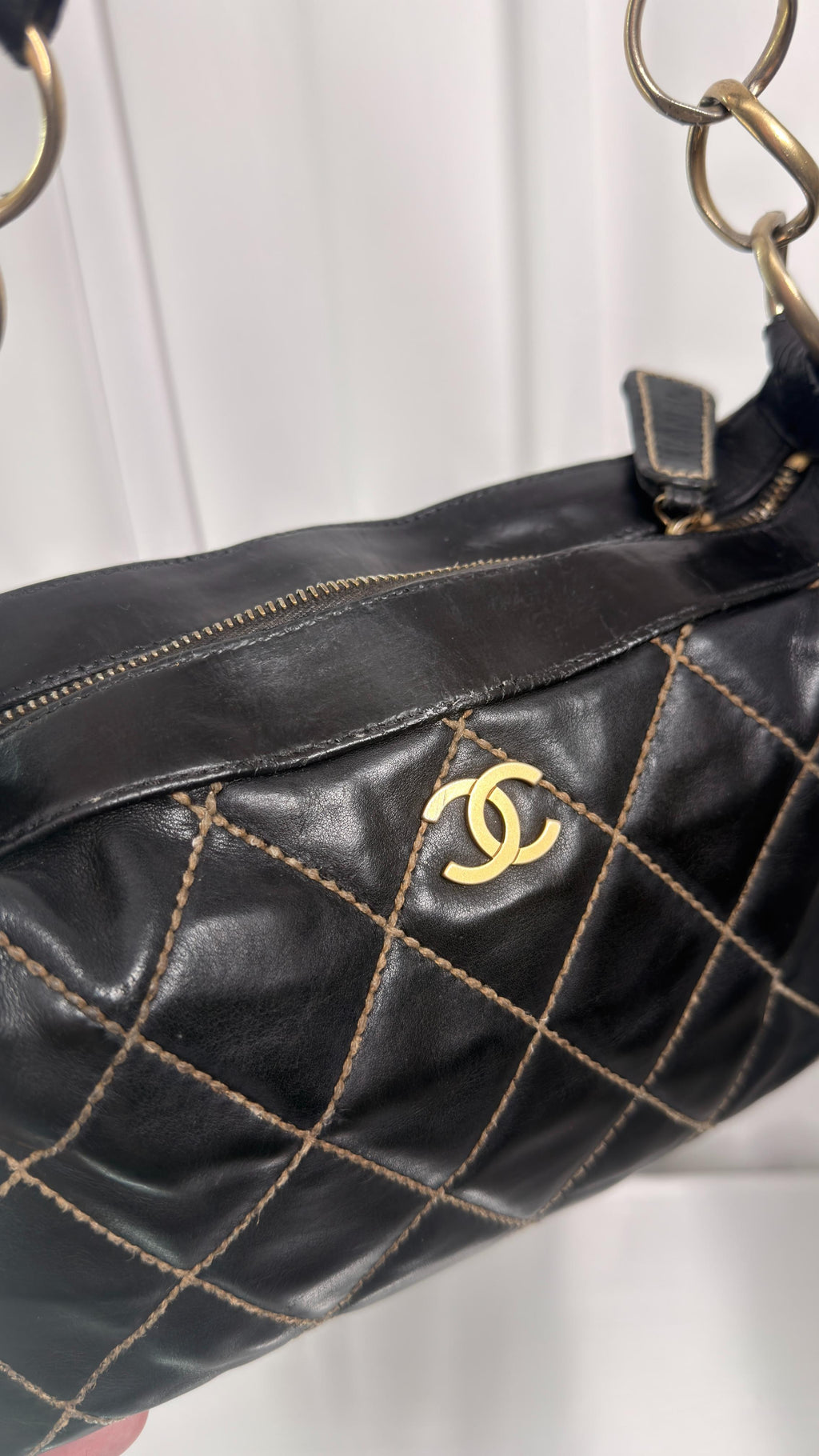 Chanel Black Wild Stitch Shoulder Bag