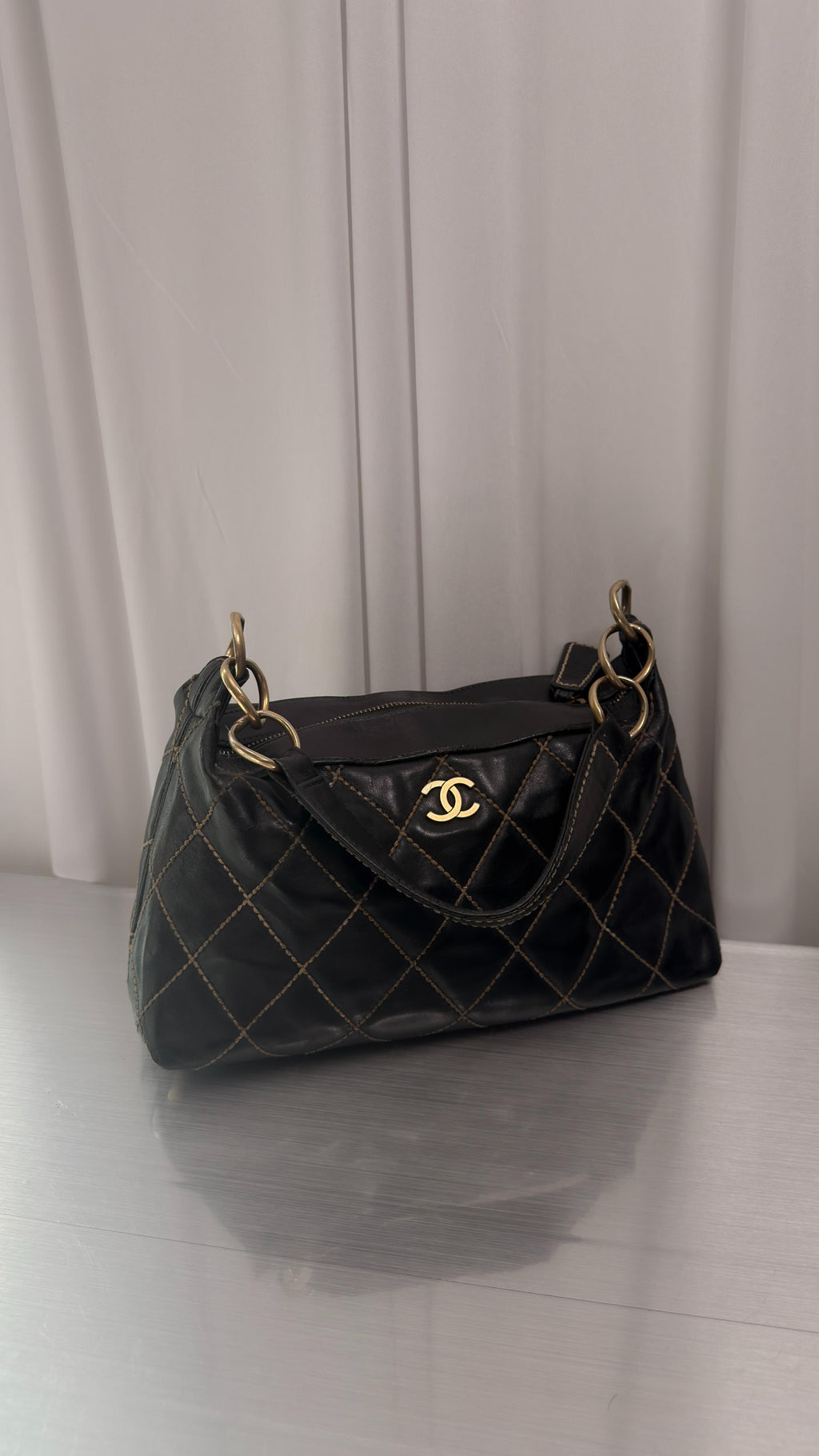 Chanel Black Wild Stitch Shoulder Bag