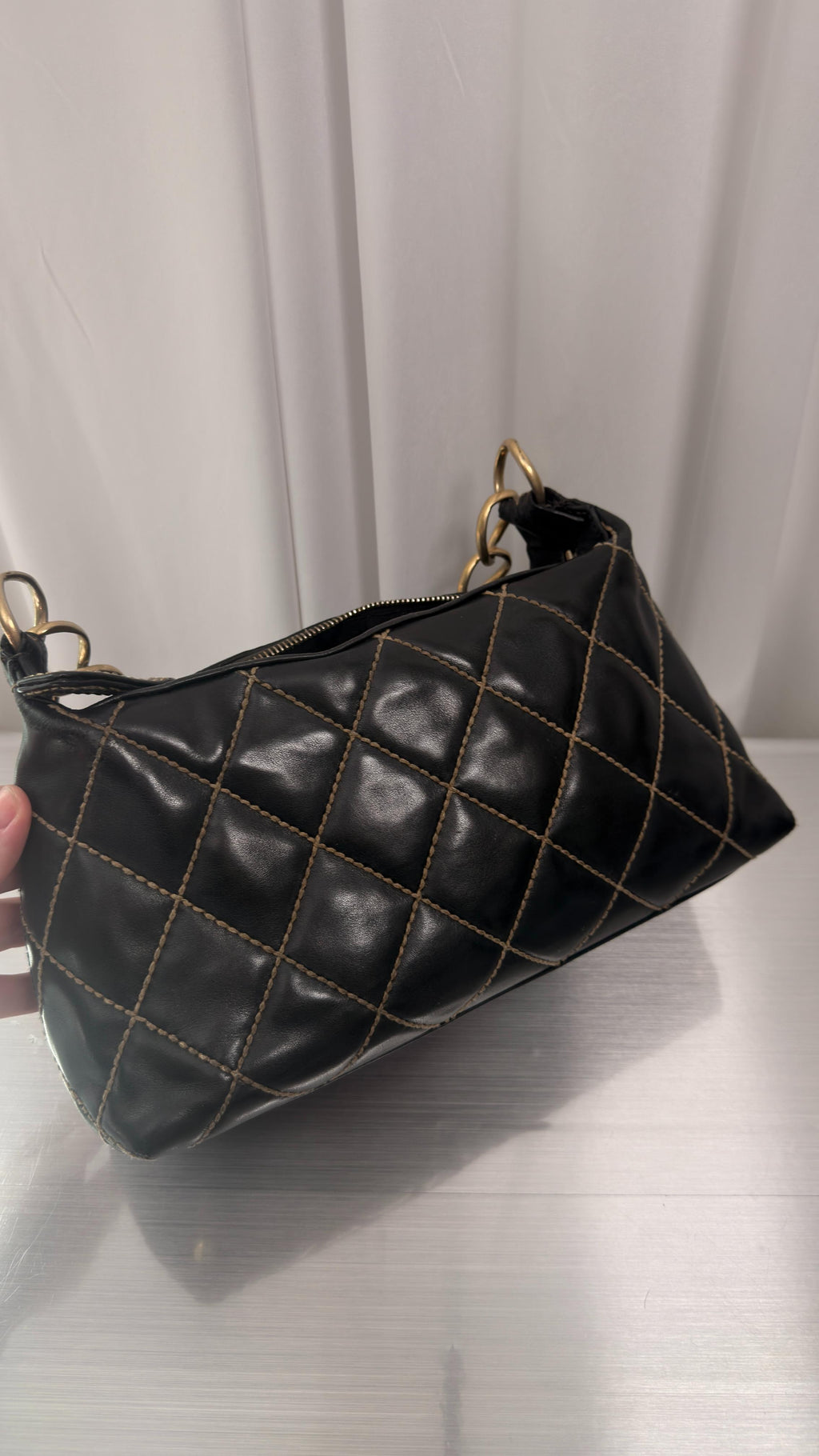 Chanel Black Wild Stitch Shoulder Bag