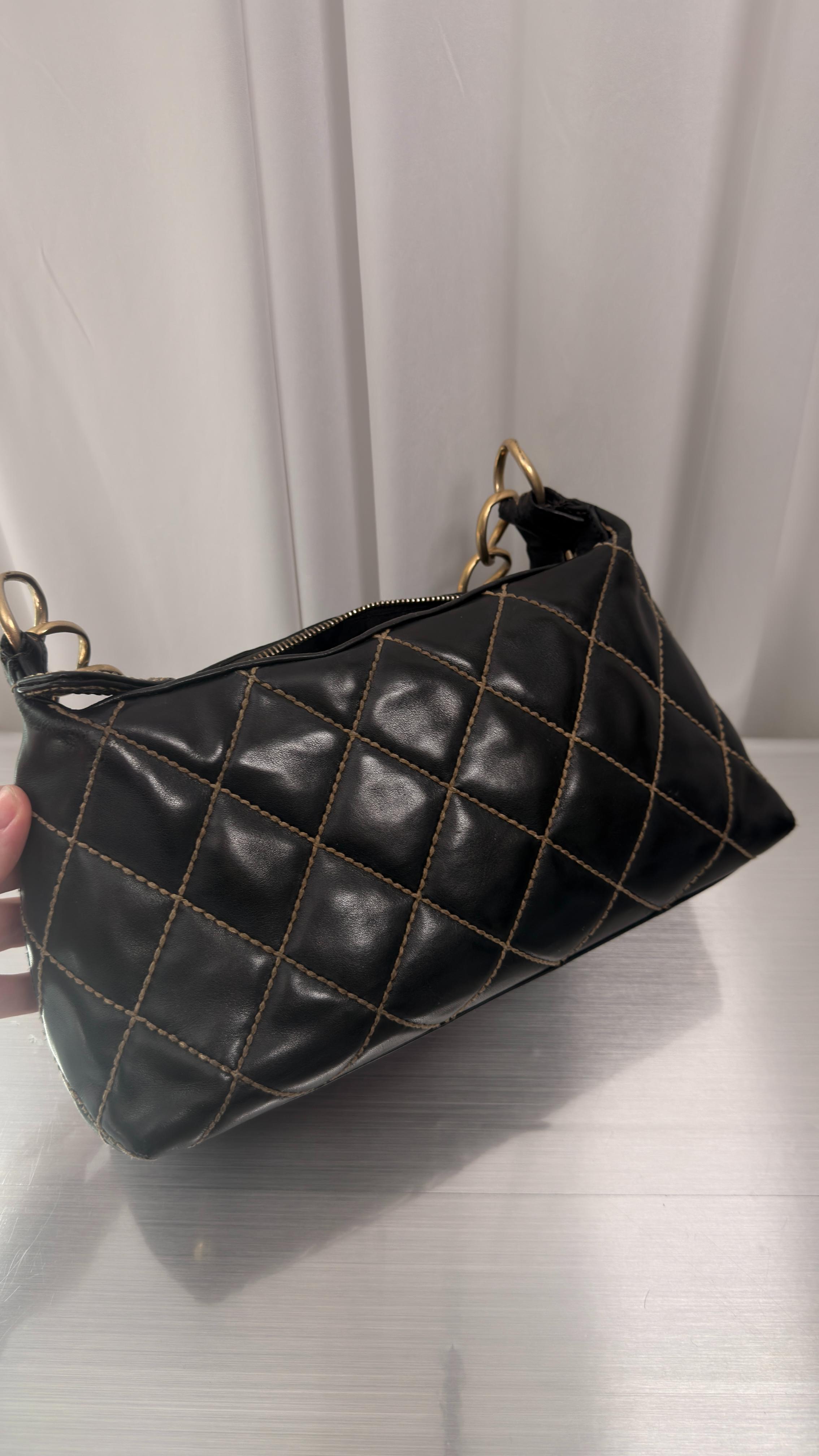 Chanel Black Wild Stitch Shoulder Bag