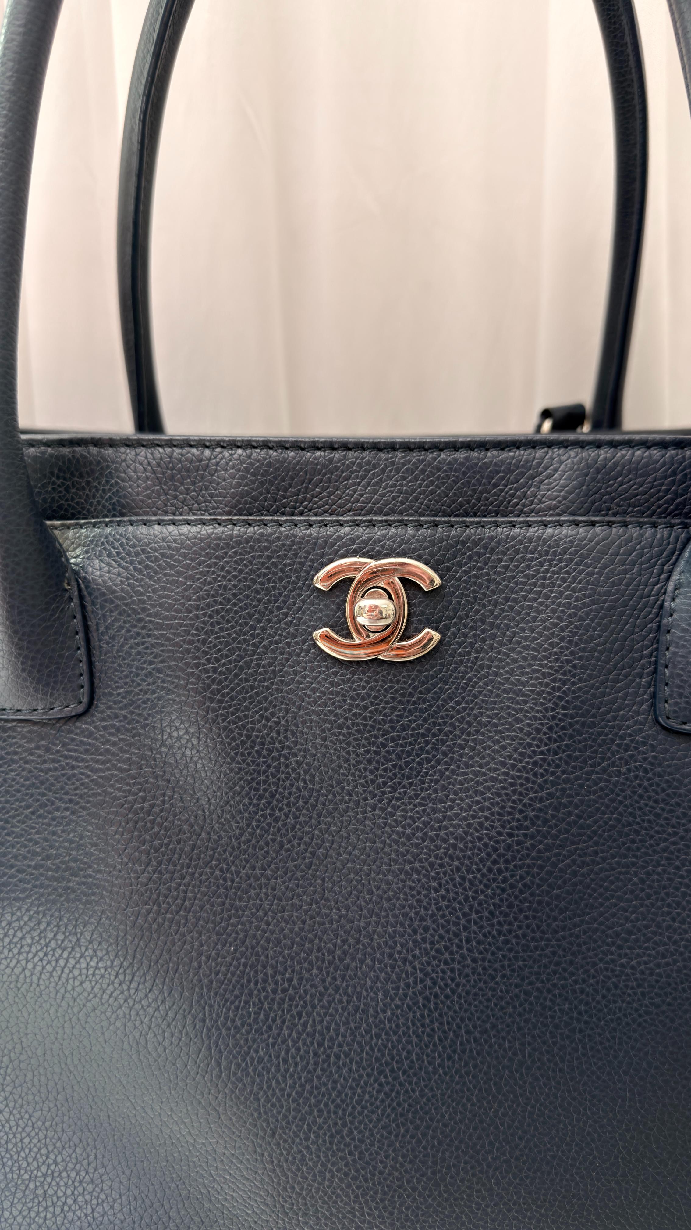 Chanel Navy Blue Cerf Tote