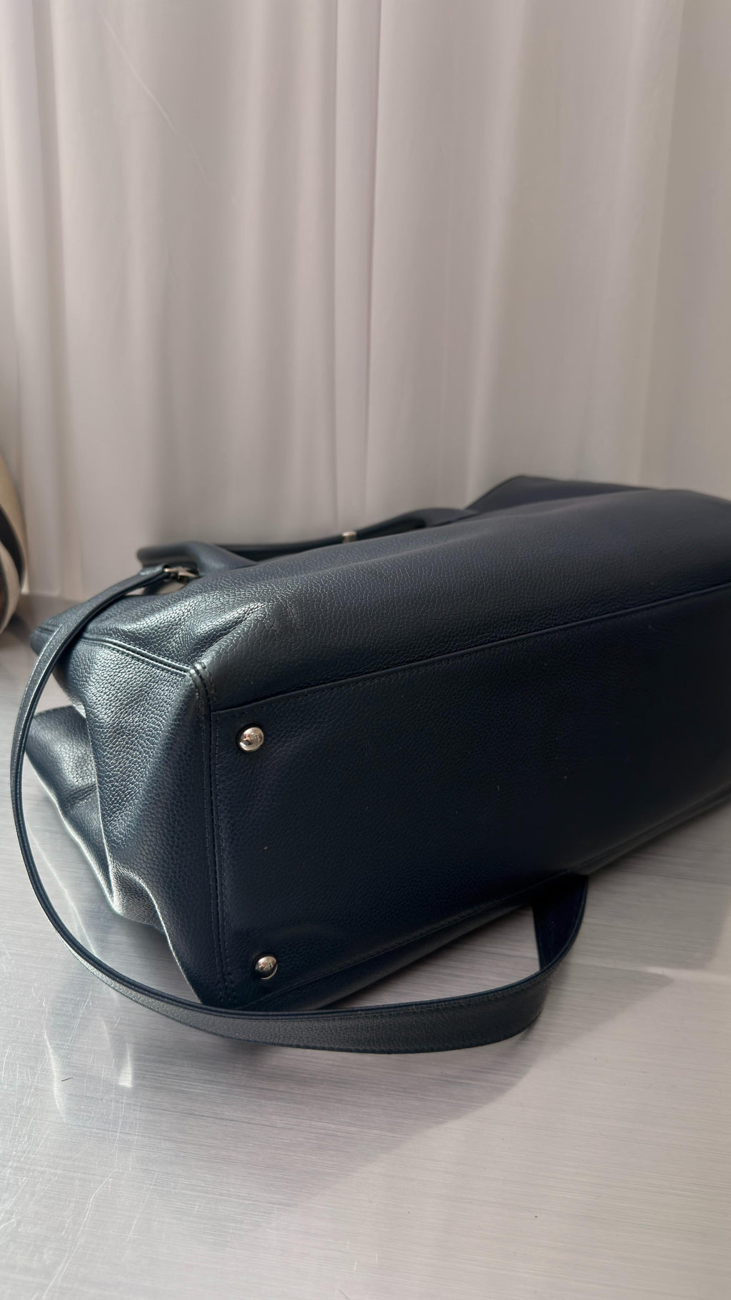 Chanel Navy Blue Cerf Tote