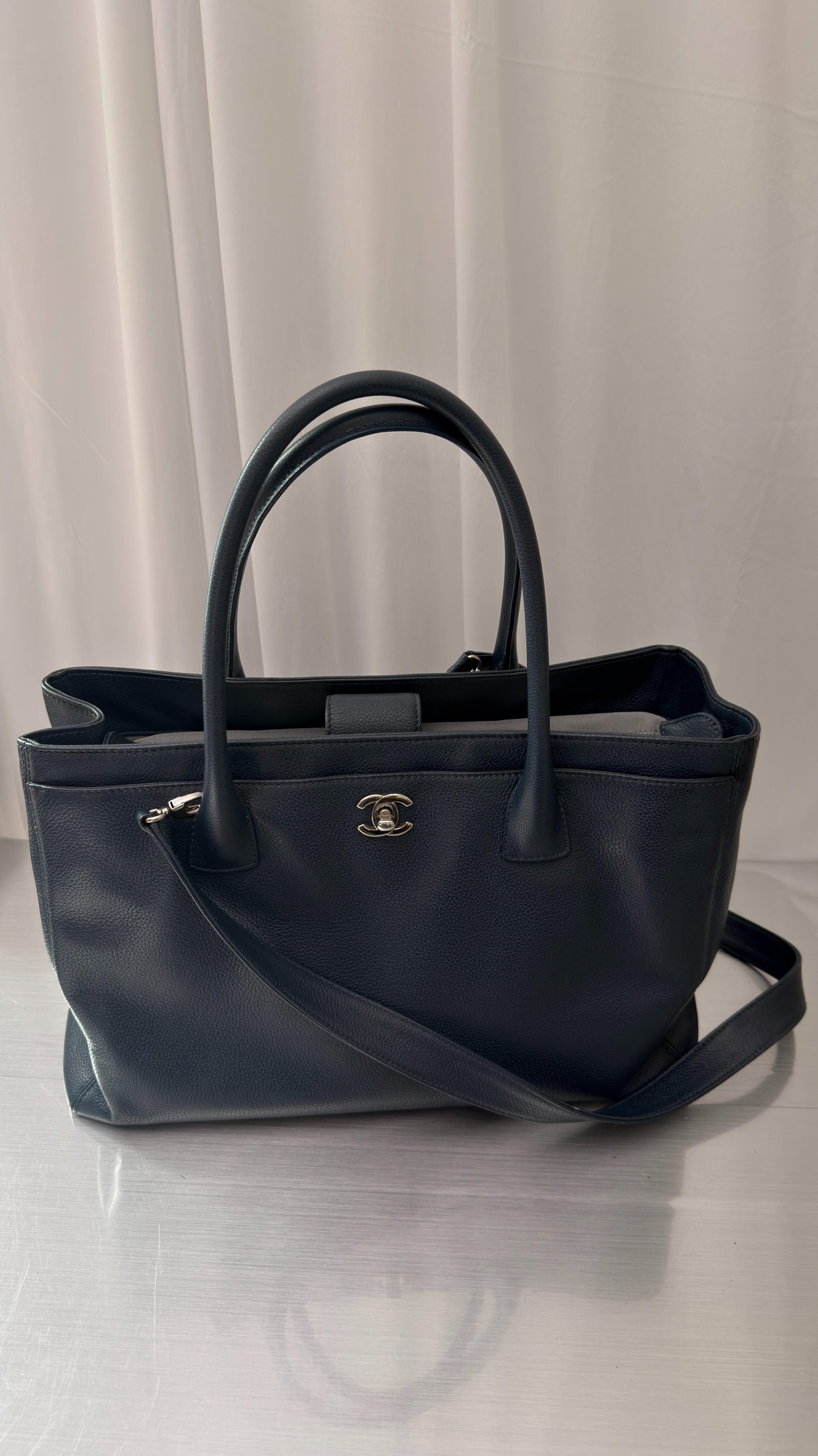 Chanel Navy Blue Cerf Tote