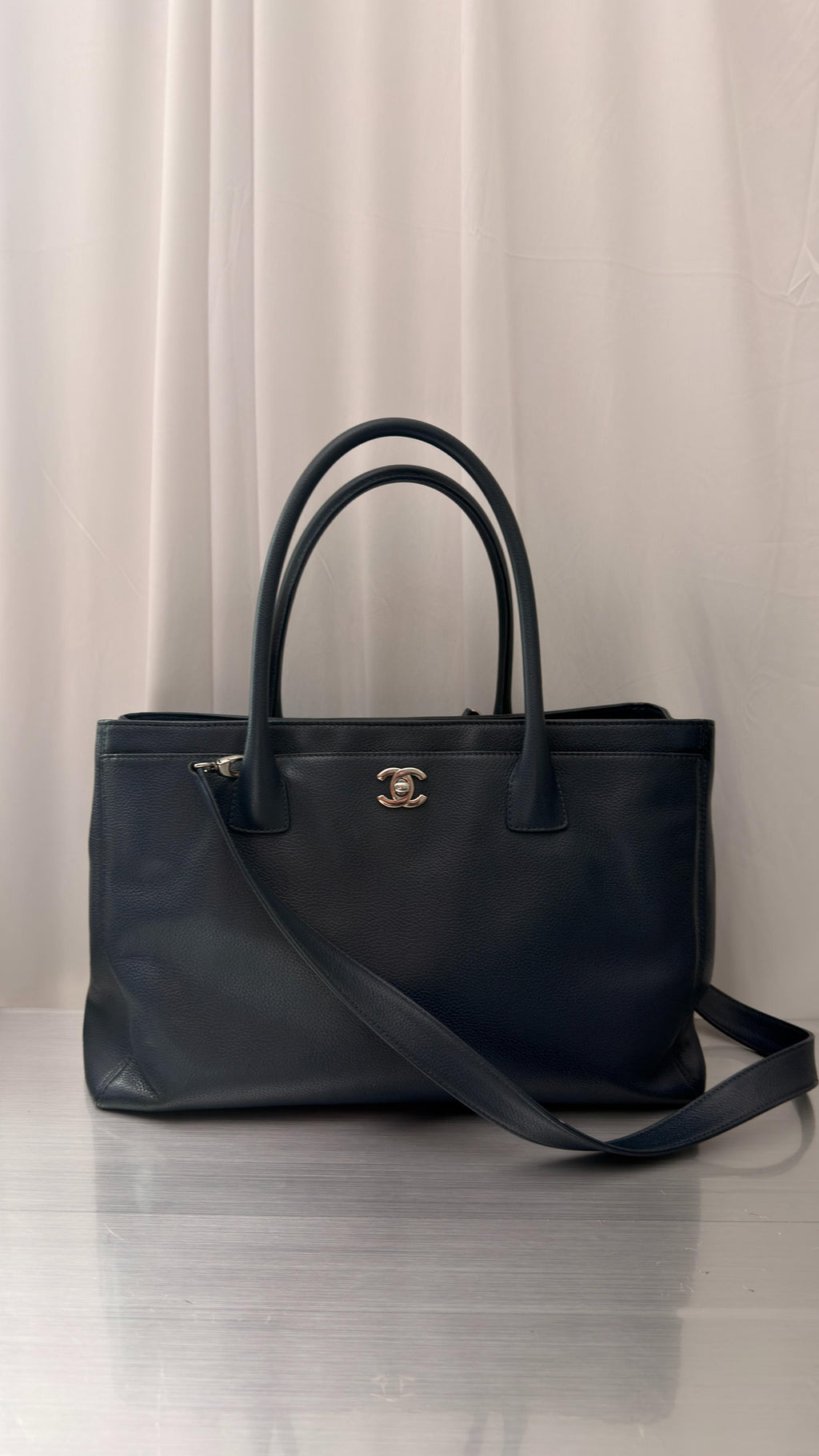 Chanel Navy Blue Cerf Tote
