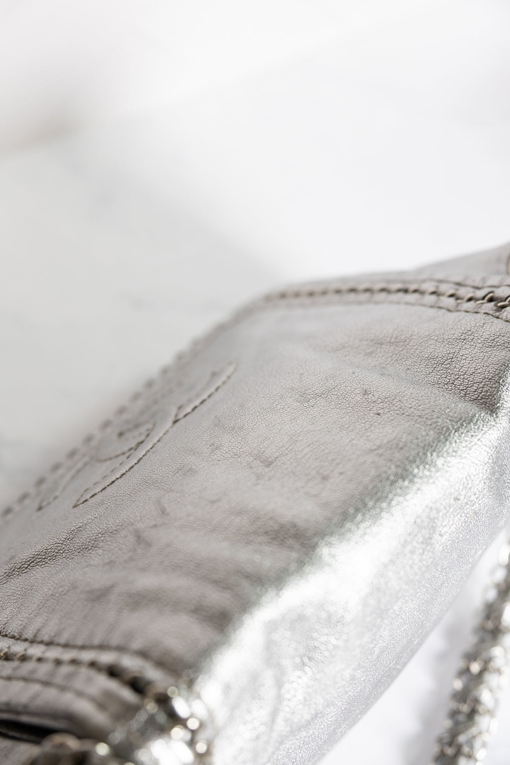Chanel Luxe Ligne Shoulder Bag Silver