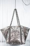 Chanel 2008-2009 Silver Chain tote