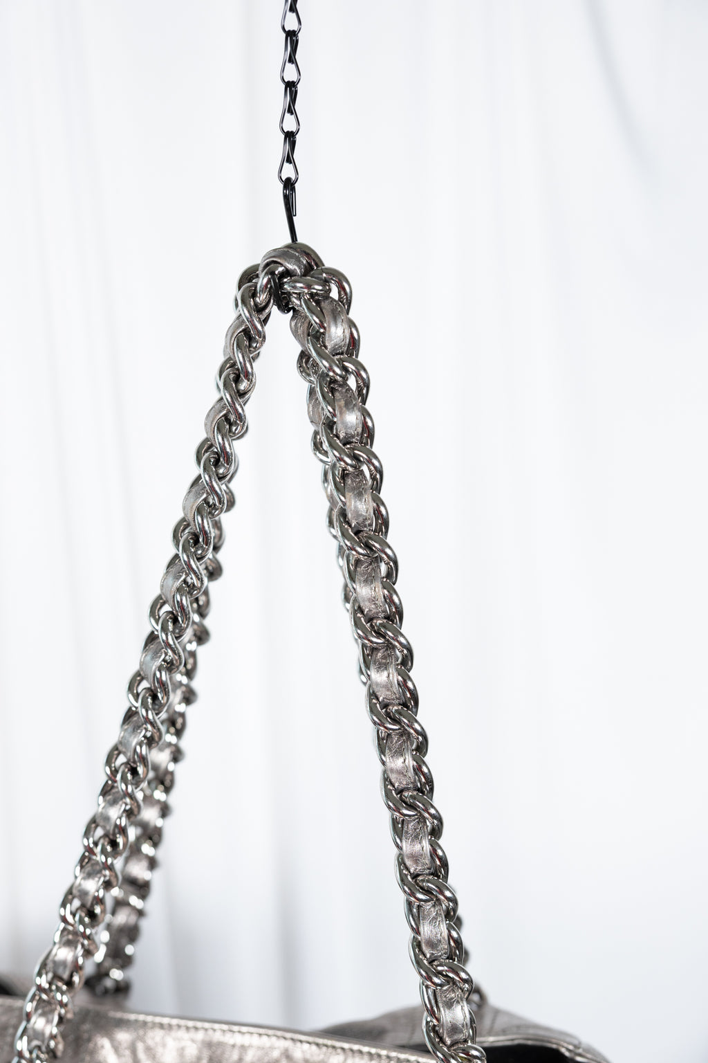 Chanel 2008-2009 Silver Chain tote