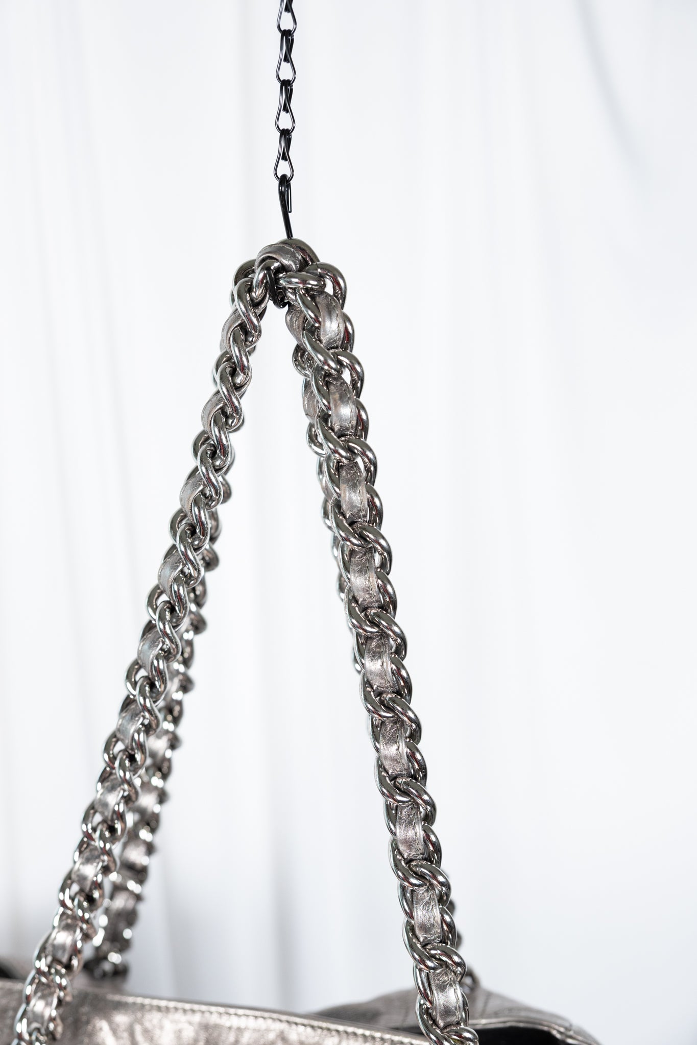 Chanel 2008-2009 Silver Chain tote