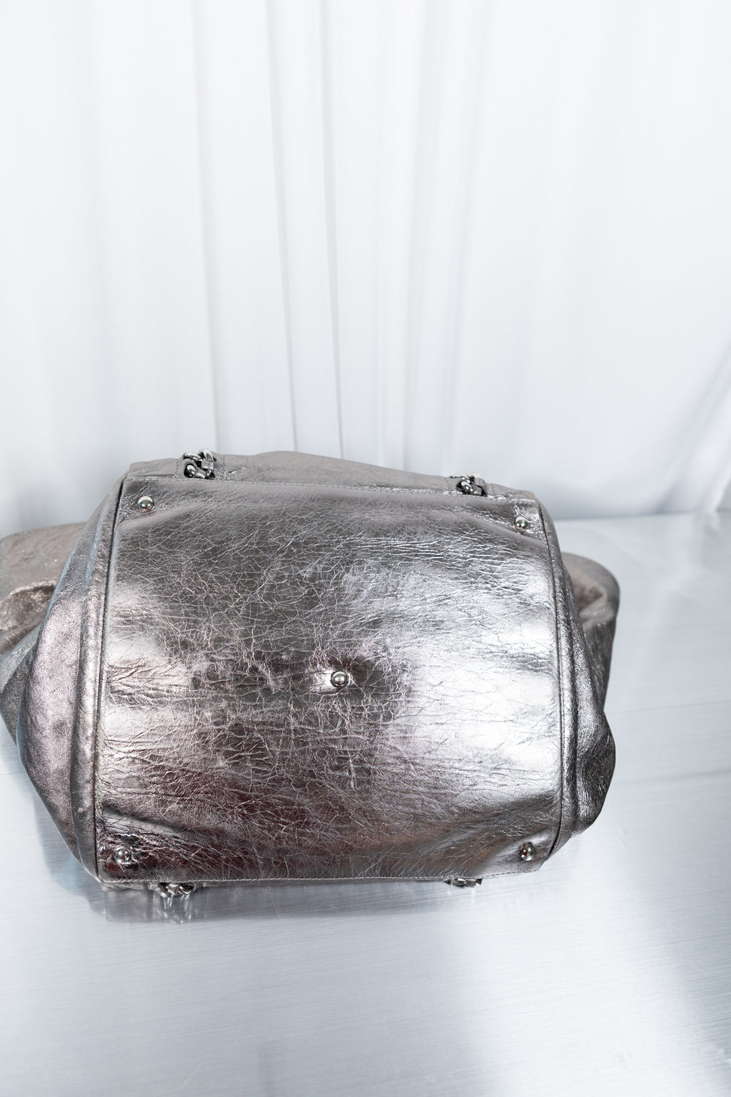 Chanel 2008-2009 Silver Chain tote