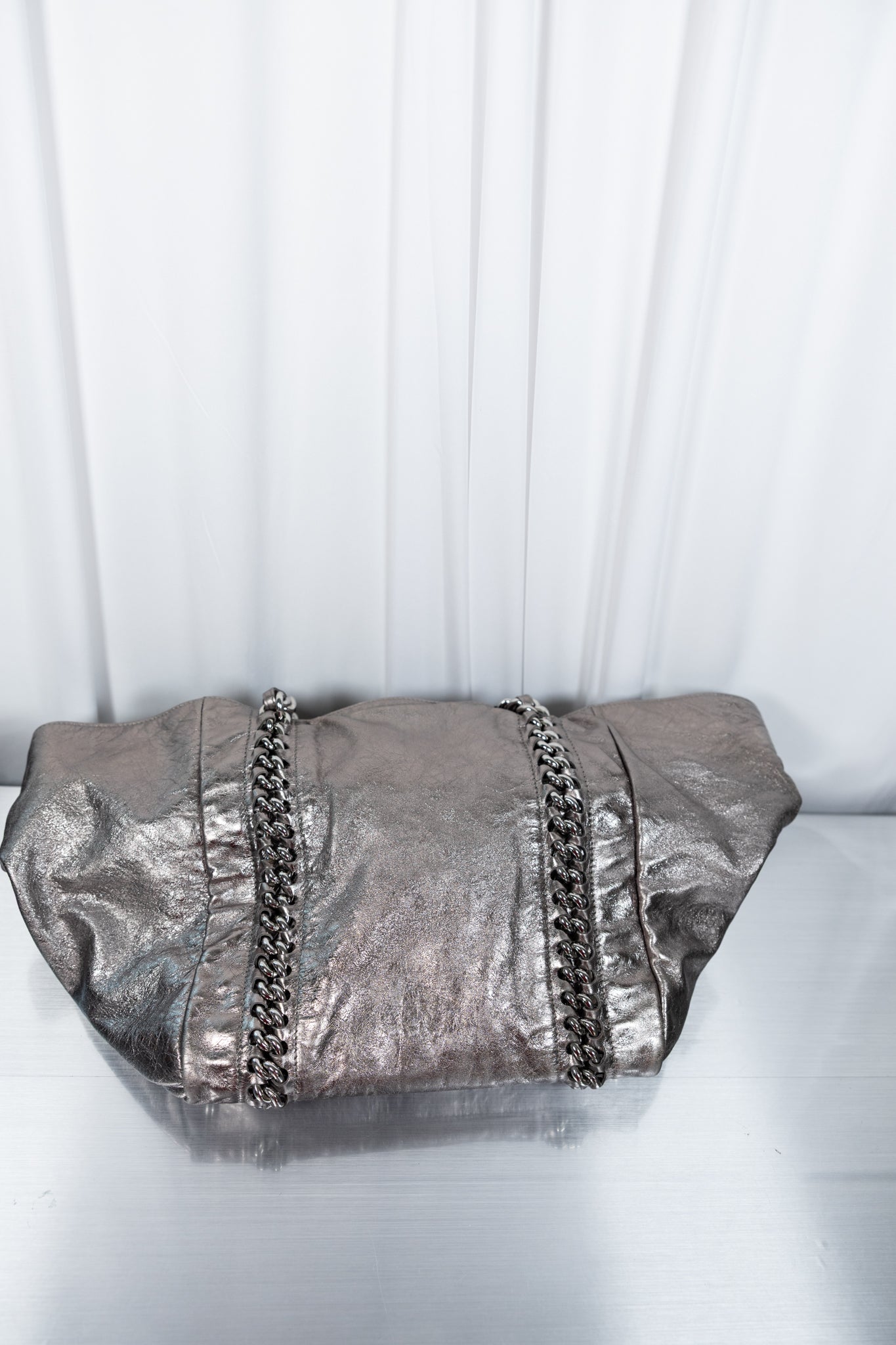 Chanel 2008-2009 Silver Chain tote