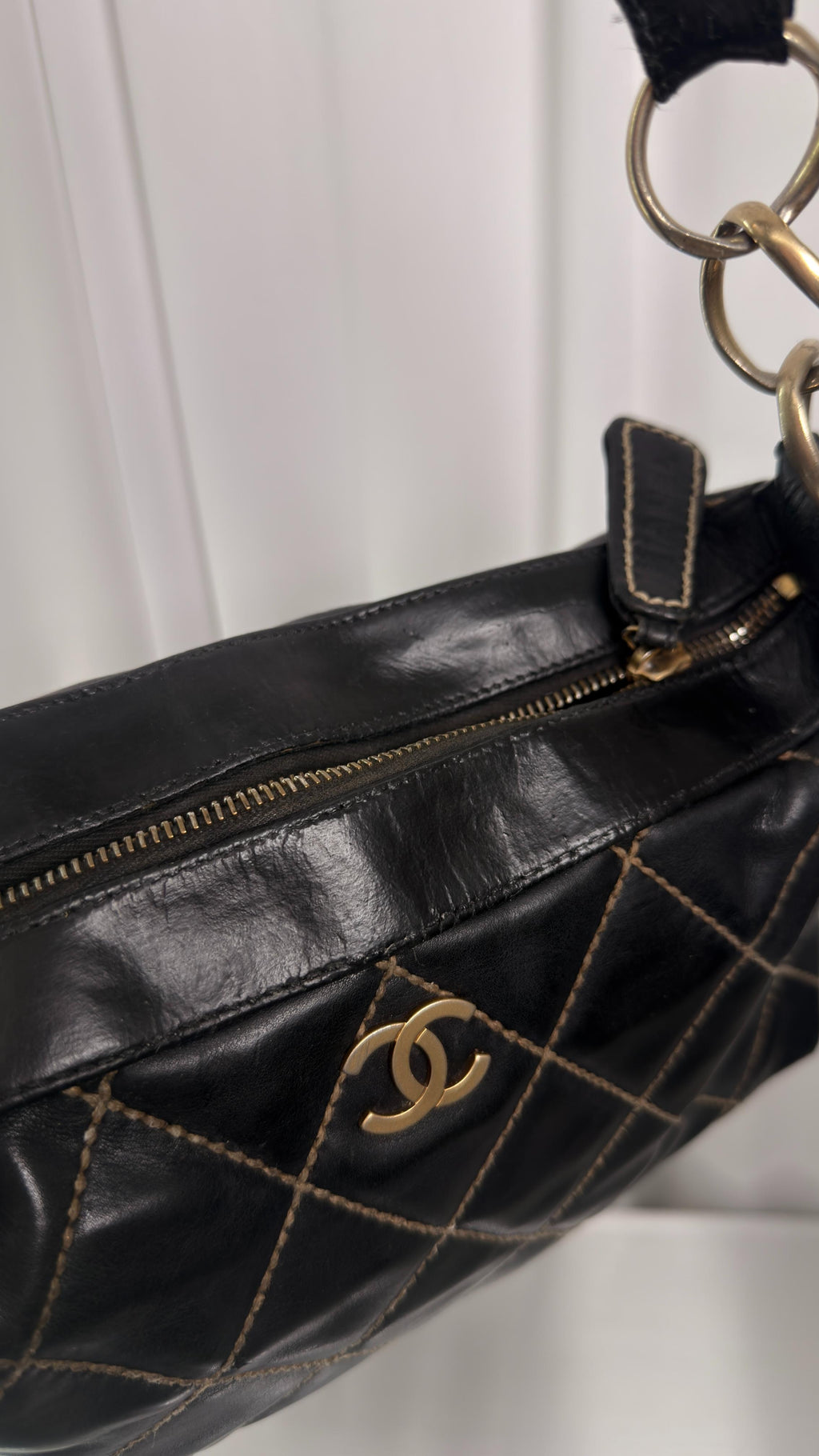 Chanel Black Wild Stitch Shoulder Bag