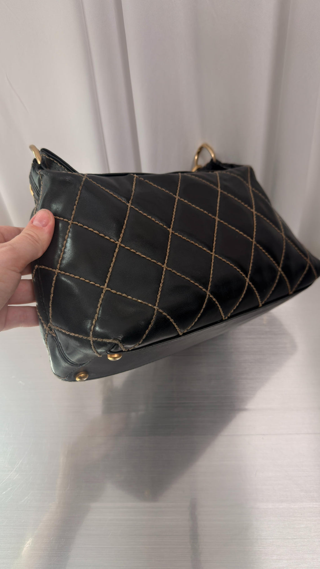 Chanel Black Wild Stitch Shoulder Bag